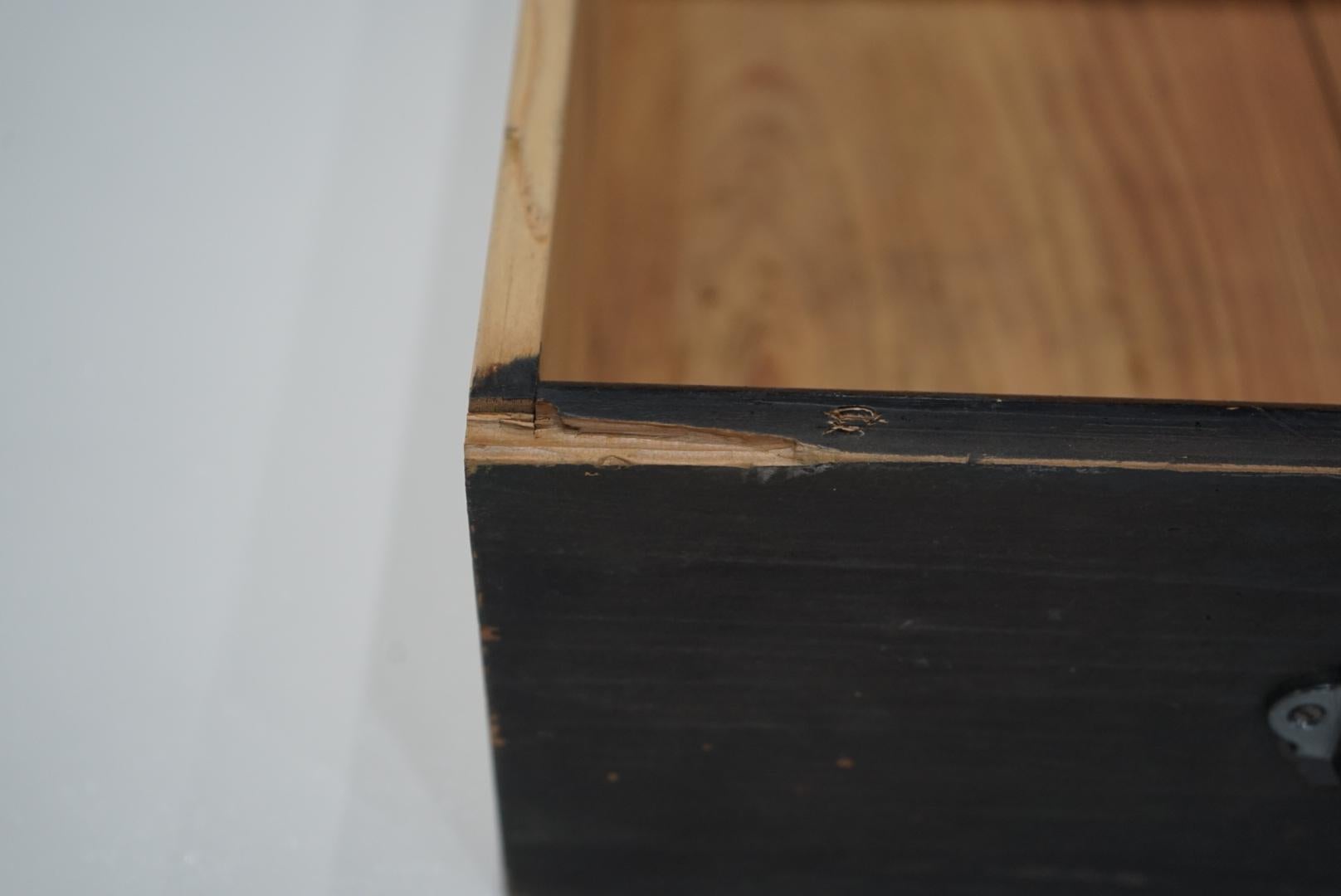 Credenza antica giapponese in vetro Vetrina 1920-1930 Wabi-Sabi in vendita 5