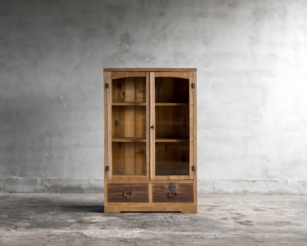 Japanese Antique, Glass door Taisho Period'Early 1900s', Wabi