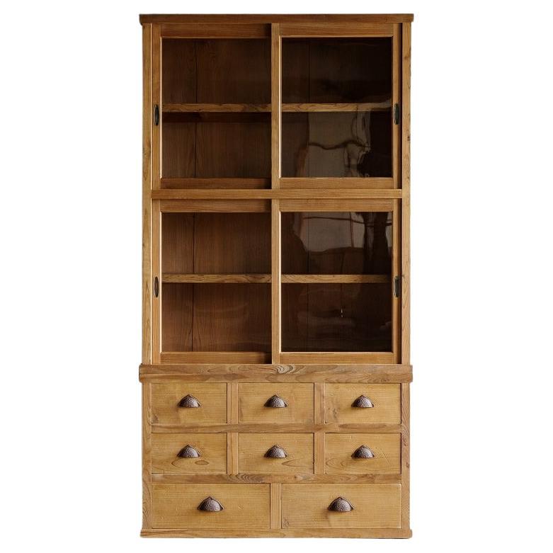 Japanese Antique Cupboard with Eight Drawers, Early Showa Period '1926-' For Sale