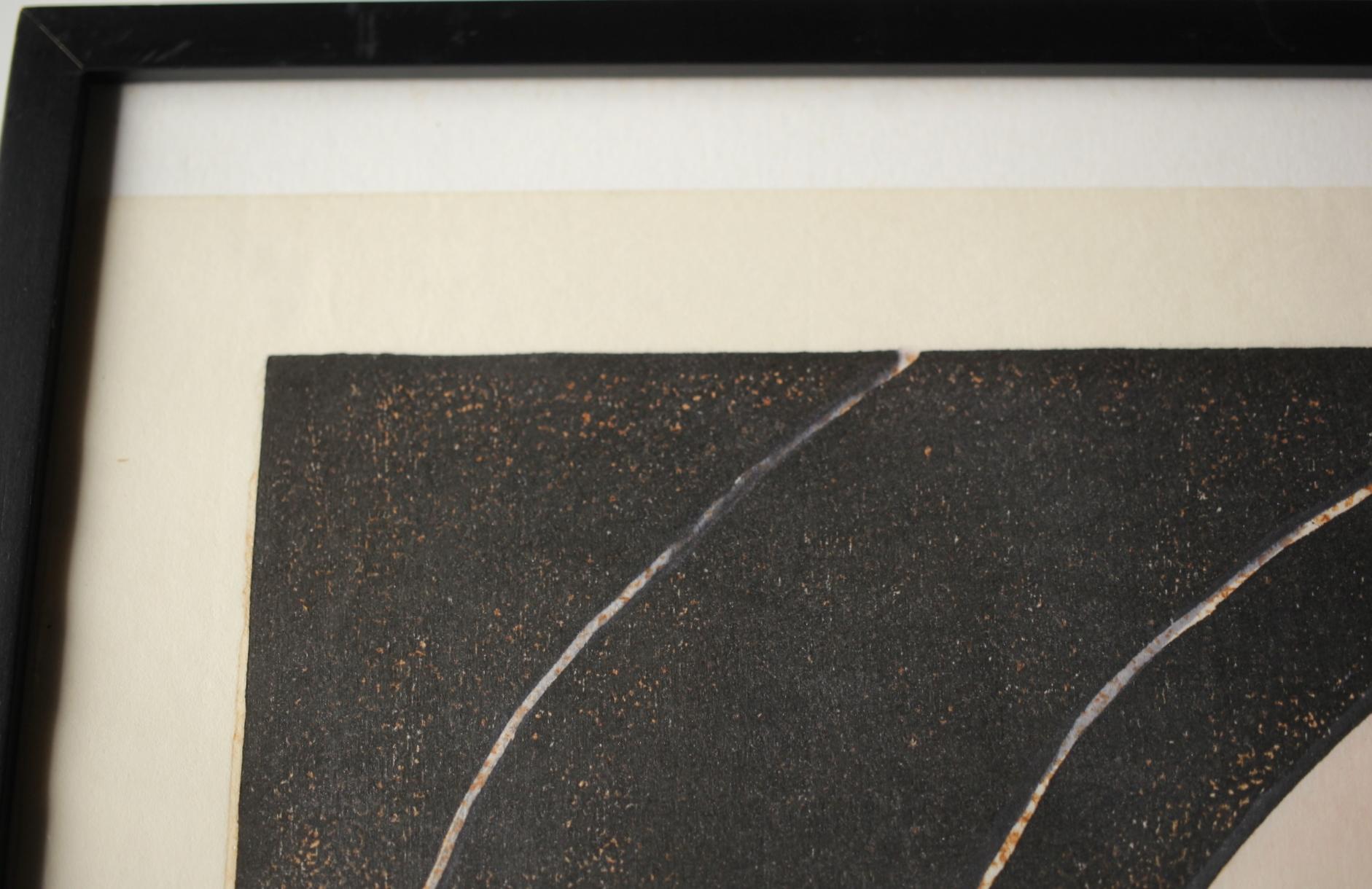 Paper Japanese Antique Hagiwara Hideo Thirty-six Fujis Light and Dark, Woodblock print For Sale