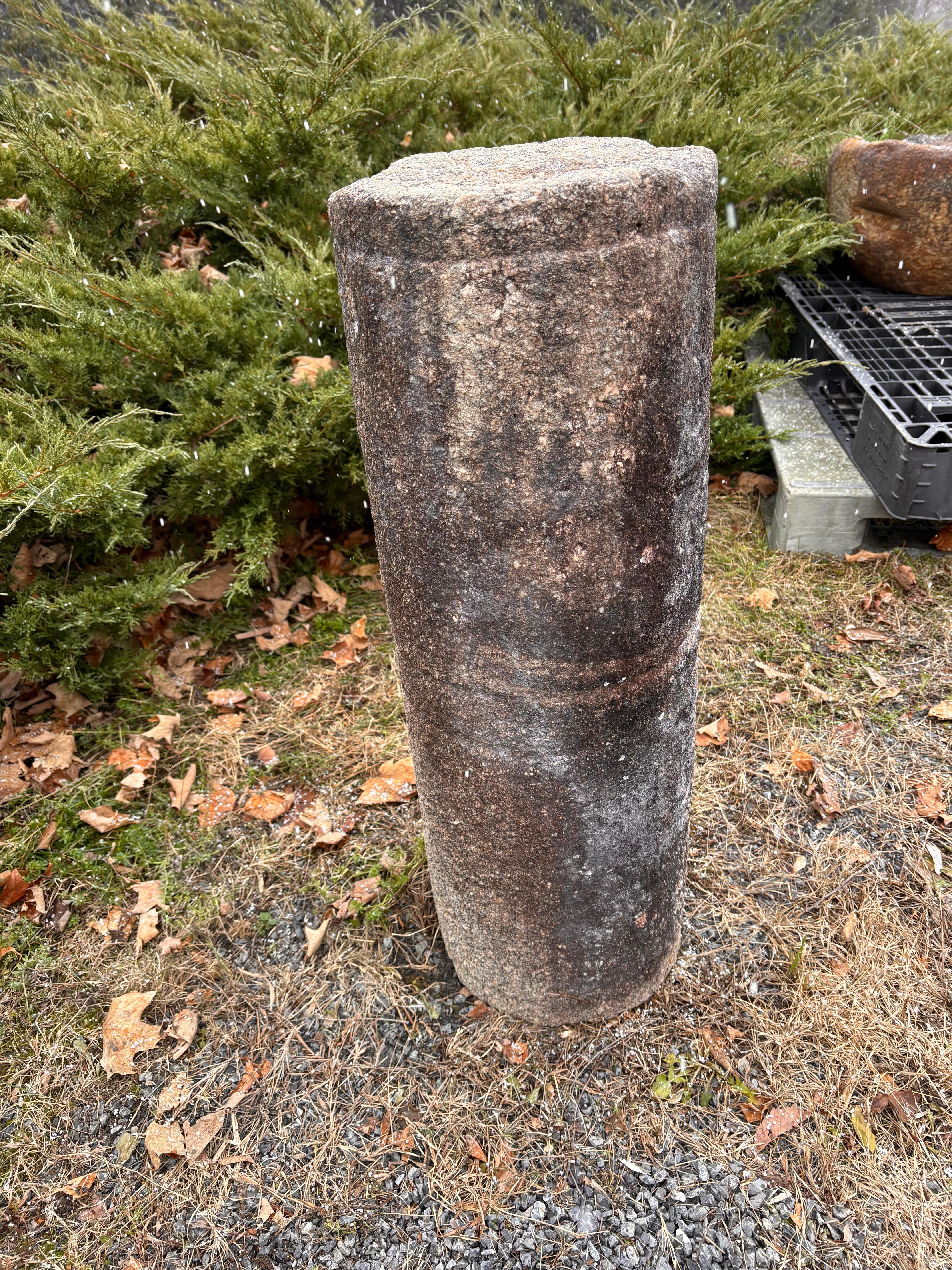 Japanese Antique Hand Carved Temple Garden Stone Display Sign EarIy Inscription In Good Condition For Sale In South Burlington, VT