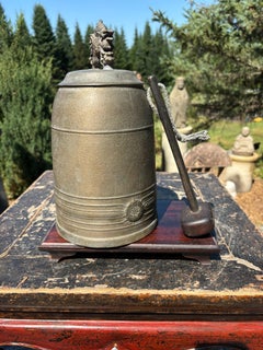 Japanese Antique Hand Cast Bronze Bell With Sound Guaranteed To Please You