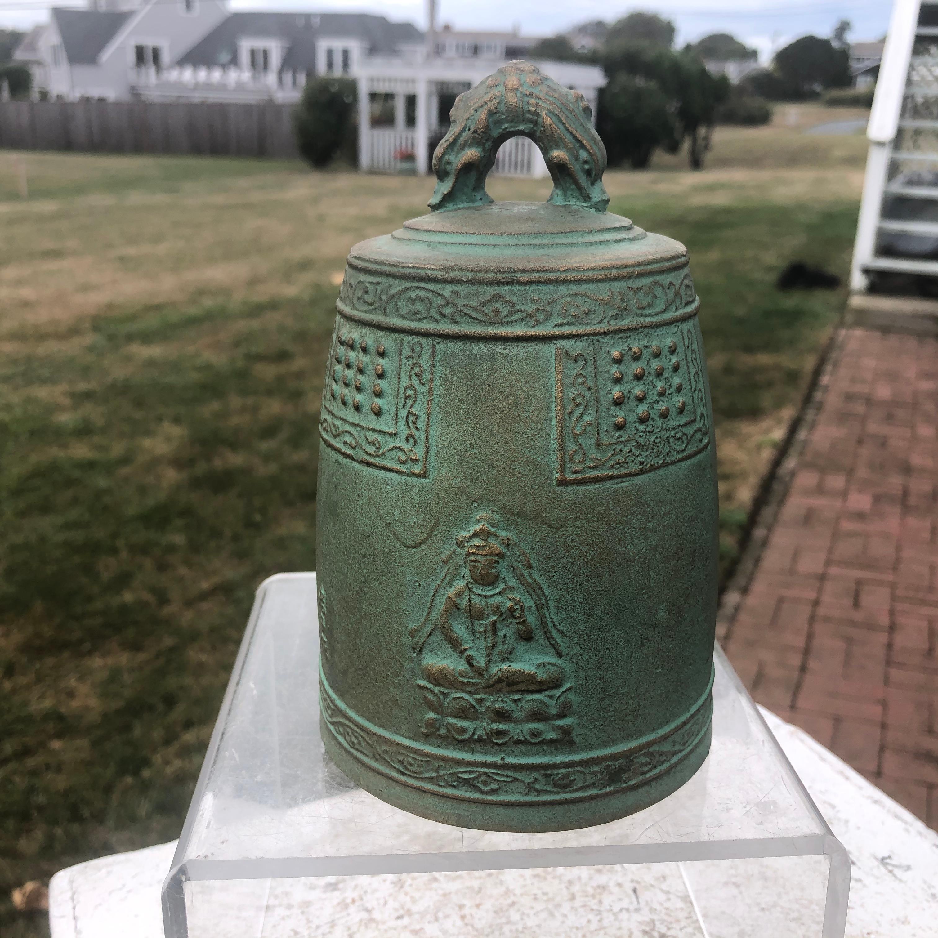 Japanese Hand Cast Bronze Temple Bell 