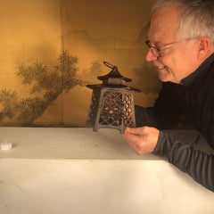 Japanese Antique Hand Cast Lantern "Double Pagoda" Motif