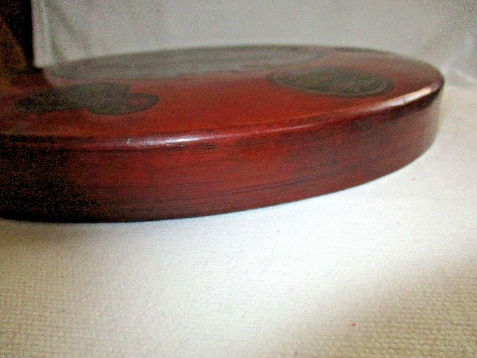 20th Century Japanese Antique Hand Cast Red Bronze Garden Gong Soothing Deep Sound
