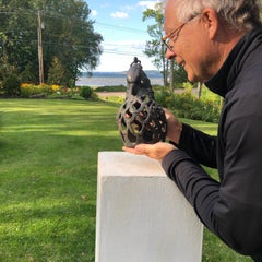 Japanese Old Hand Cast Bird Lantern