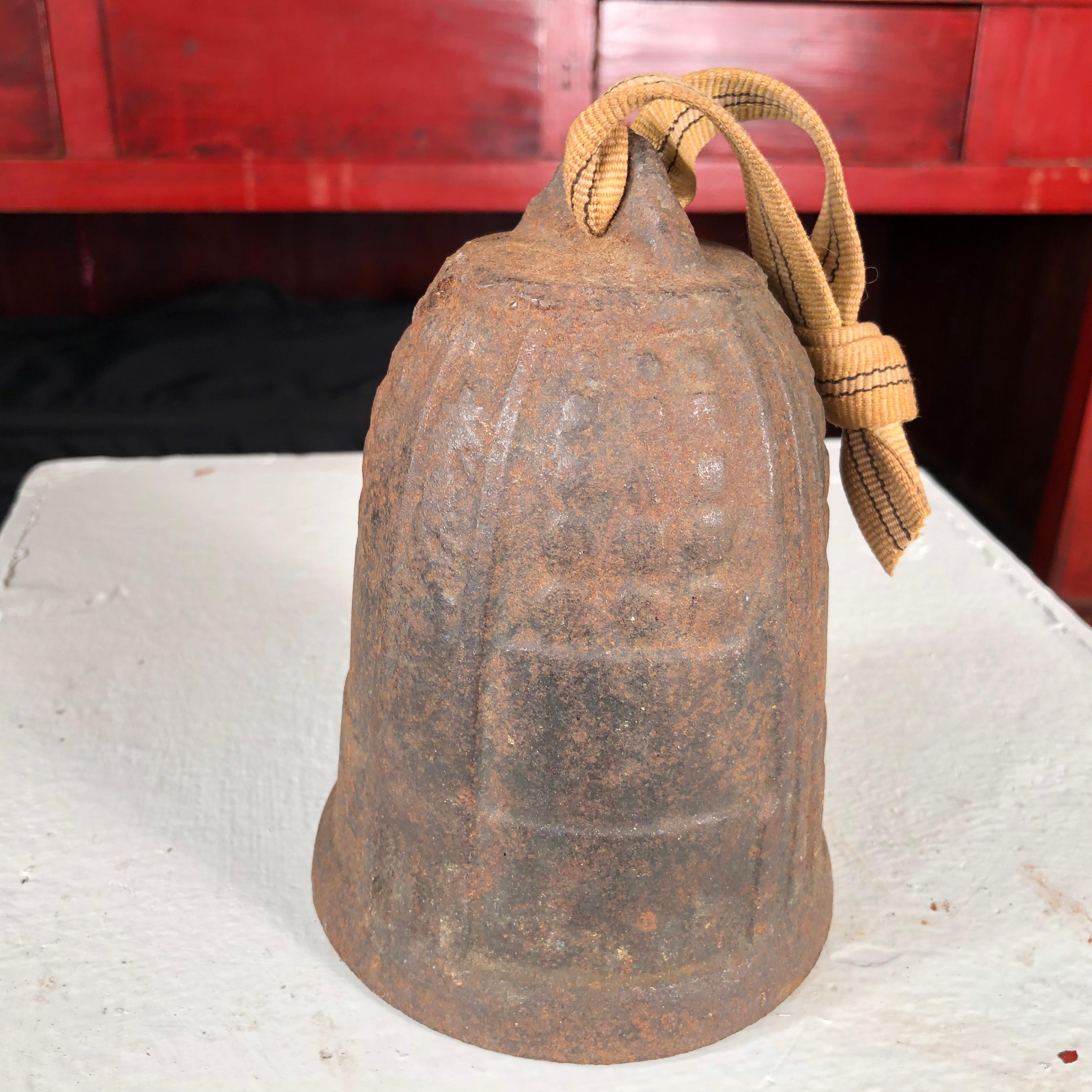 Meiji Japanese Antique Hand Cast Temple Bell, Old Kyoto Collection