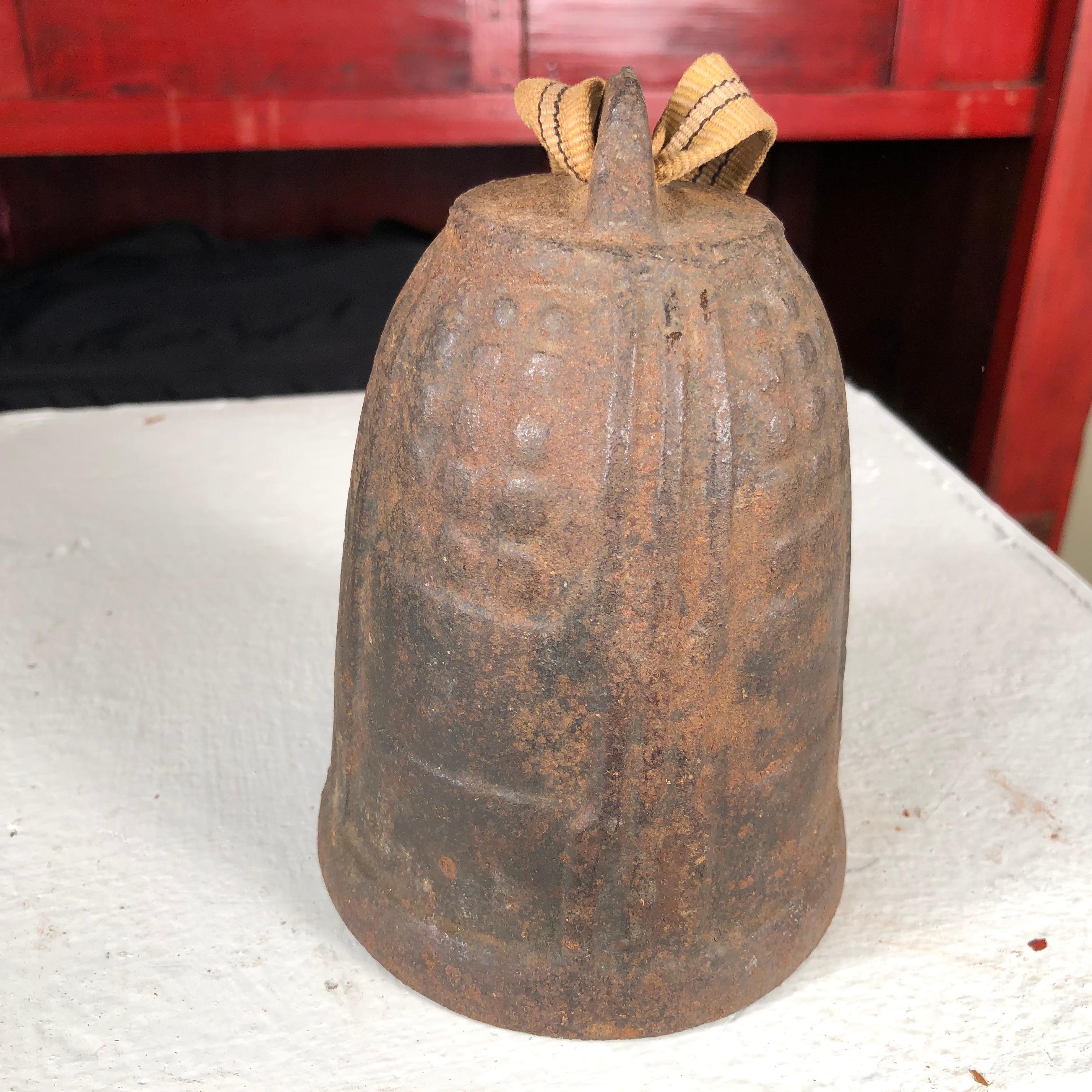 20th Century Japanese Antique Hand Cast Temple Bell, Old Kyoto Collection