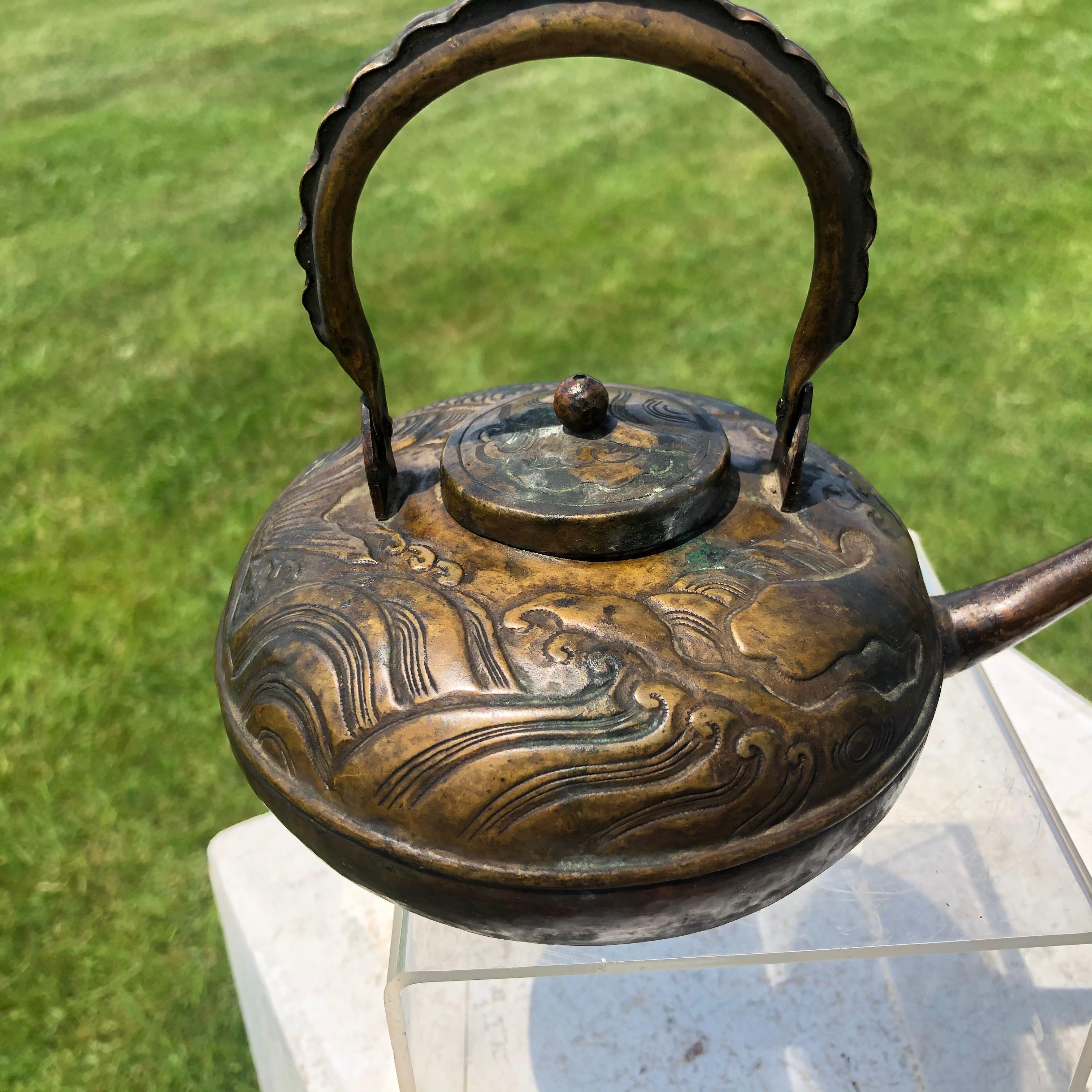 Japanese Antique Handcrafted Copper Water Pot 