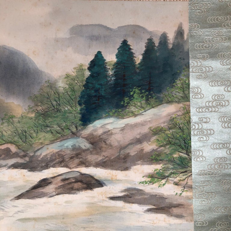 Japanese Hand Painted Four Seasons Silk Scroll Set Four, Vibrant Colors