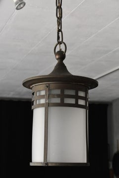 Japanese Antique Hanging Lantern Type Glass Pendant Light / Ceiling Lighting