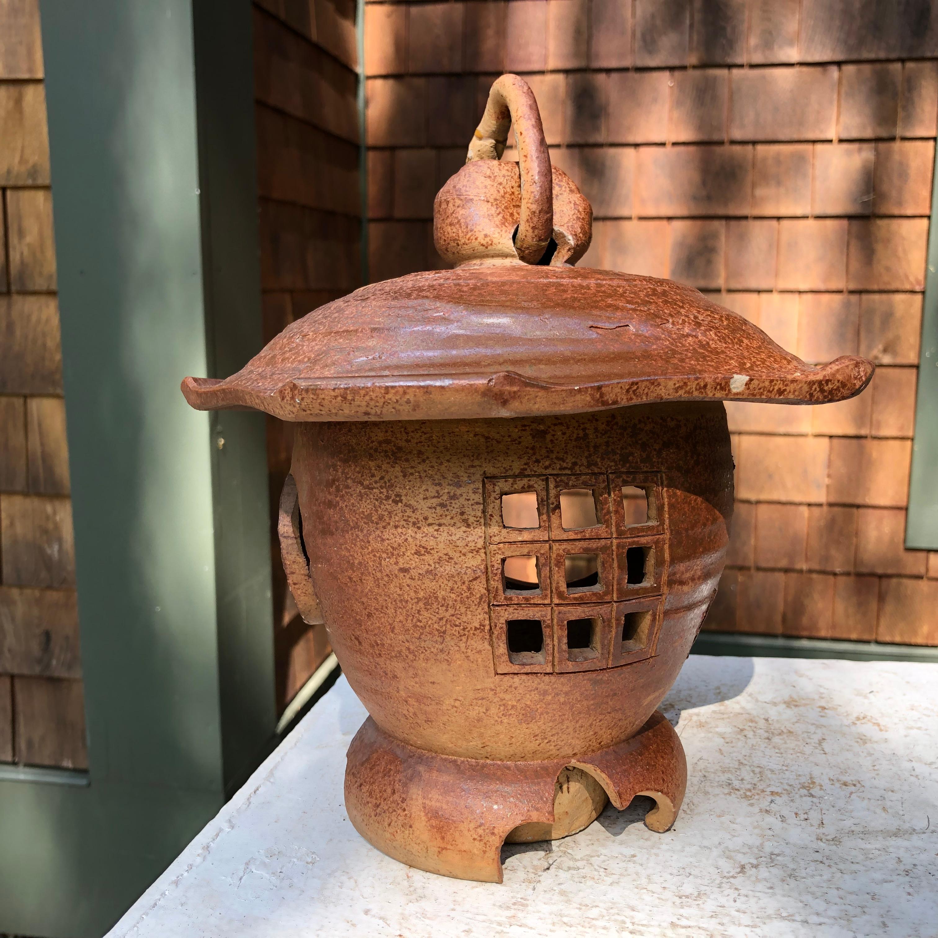 Japanese Old Hanging Lantern, One-of-a-Kind  In Good Condition In South Burlington, VT