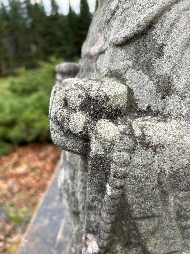 Stone Japanese Antique Mala Beads Jizo Spiritual Guardian of Travelers