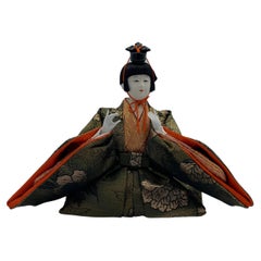 Antike japanische Hinamatsuri-Puppe „Goninbayashi“ Flöte 1980er Jahre