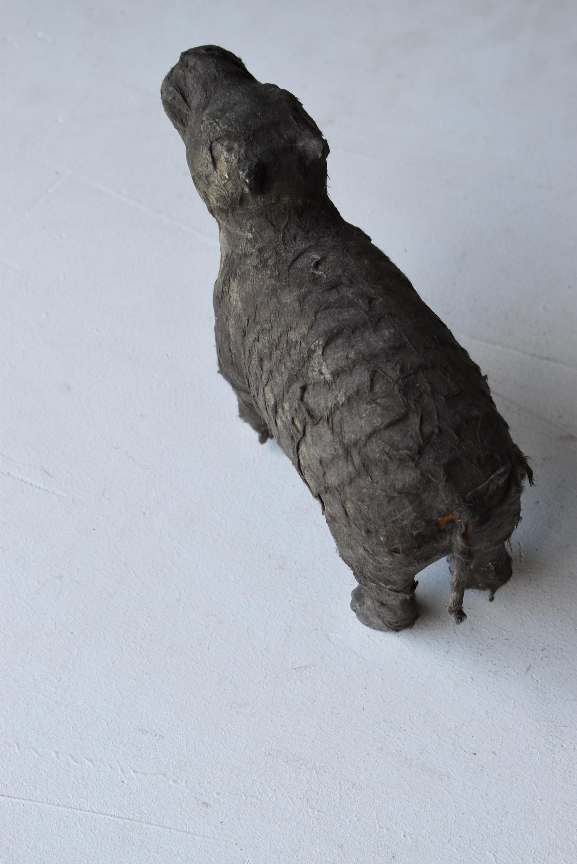 Japanese Antique Hippopotamus 1940s-1960s / Animal Figurine Object Wabi Sabi For Sale 7