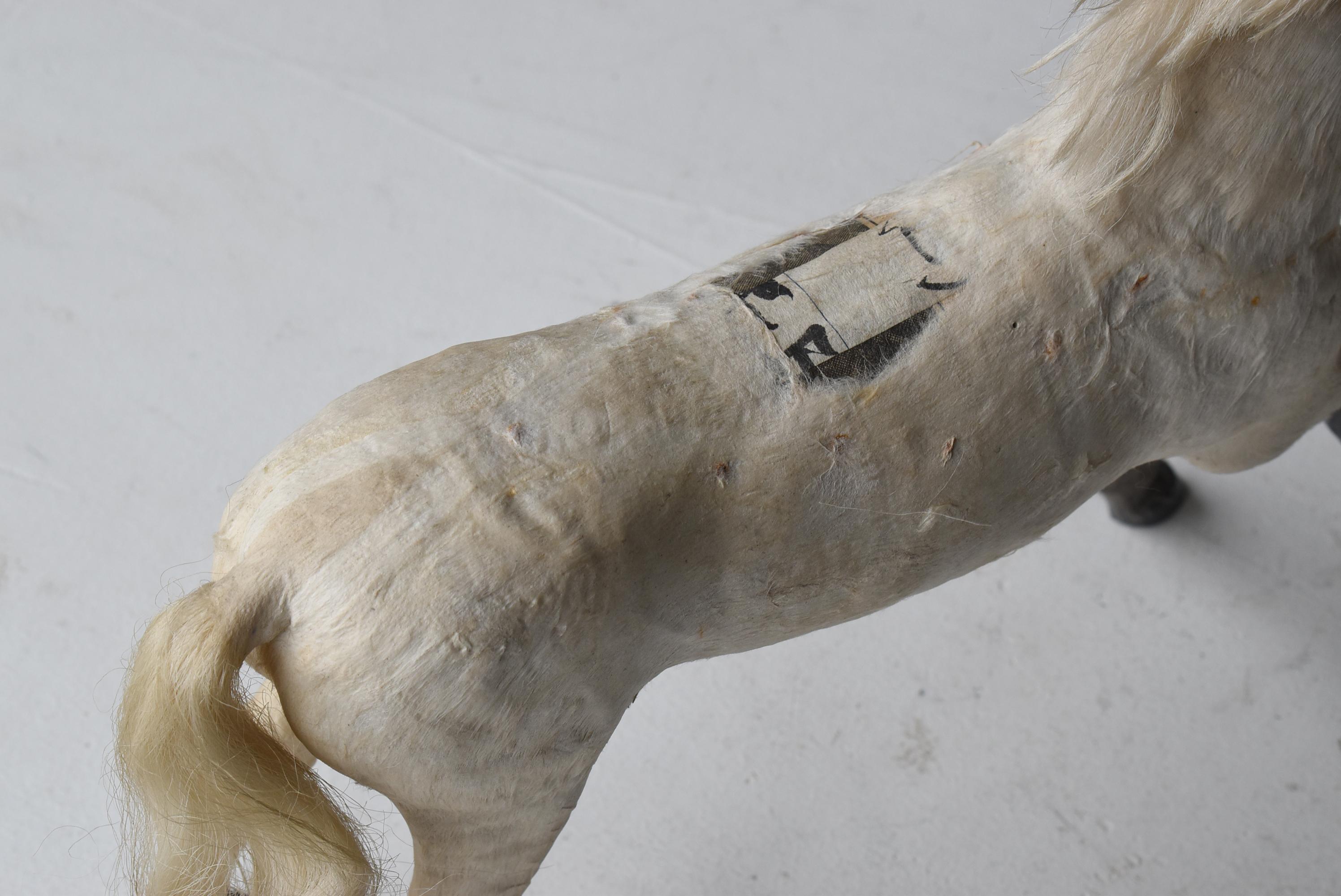 Japanese Antique Horse Object 1920s-1940s / Figurine Mingei Wabisabi For Sale 9