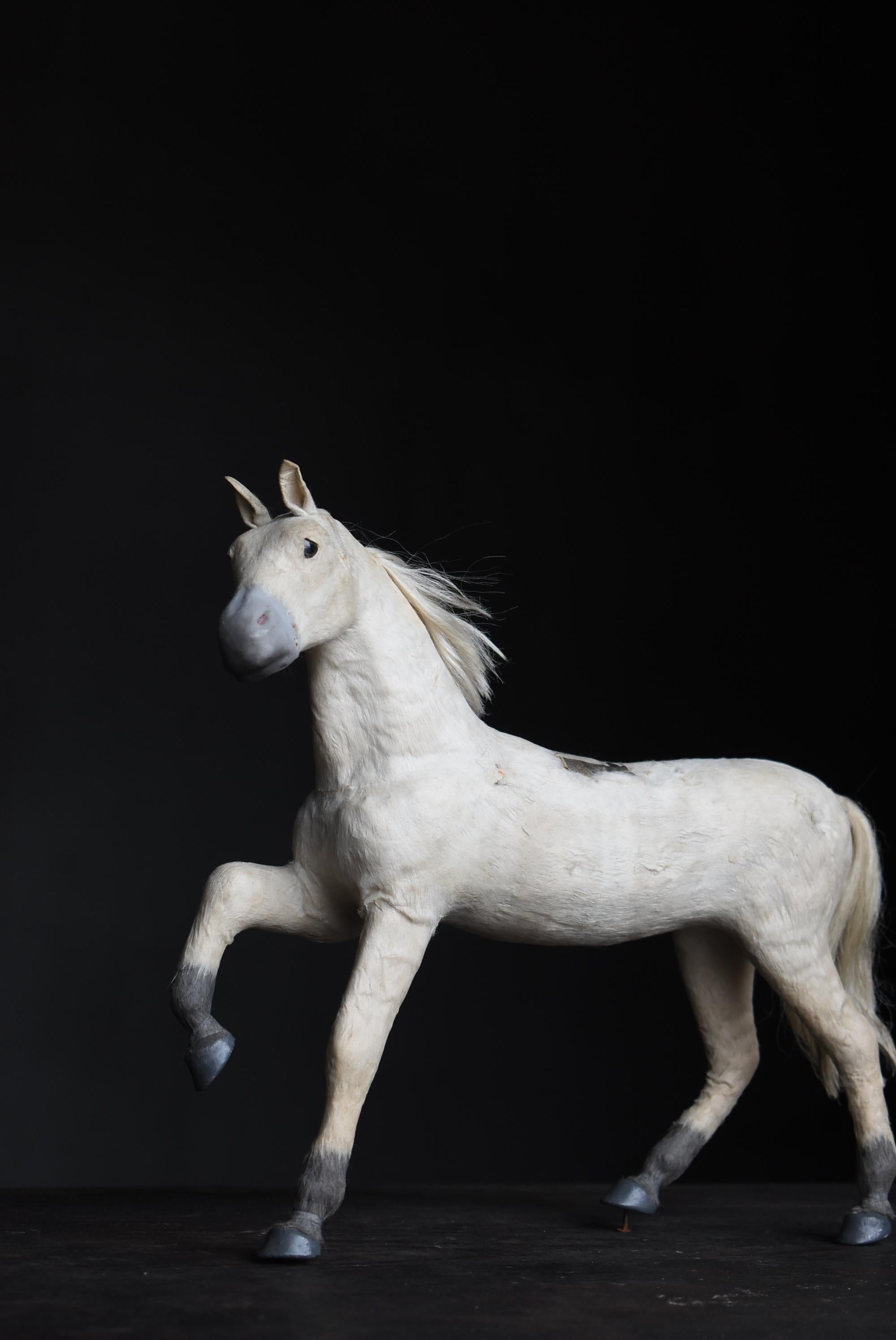 Japanese Antique Horse Object 1920s-1940s / Figurine Mingei Wabisabi For Sale 10