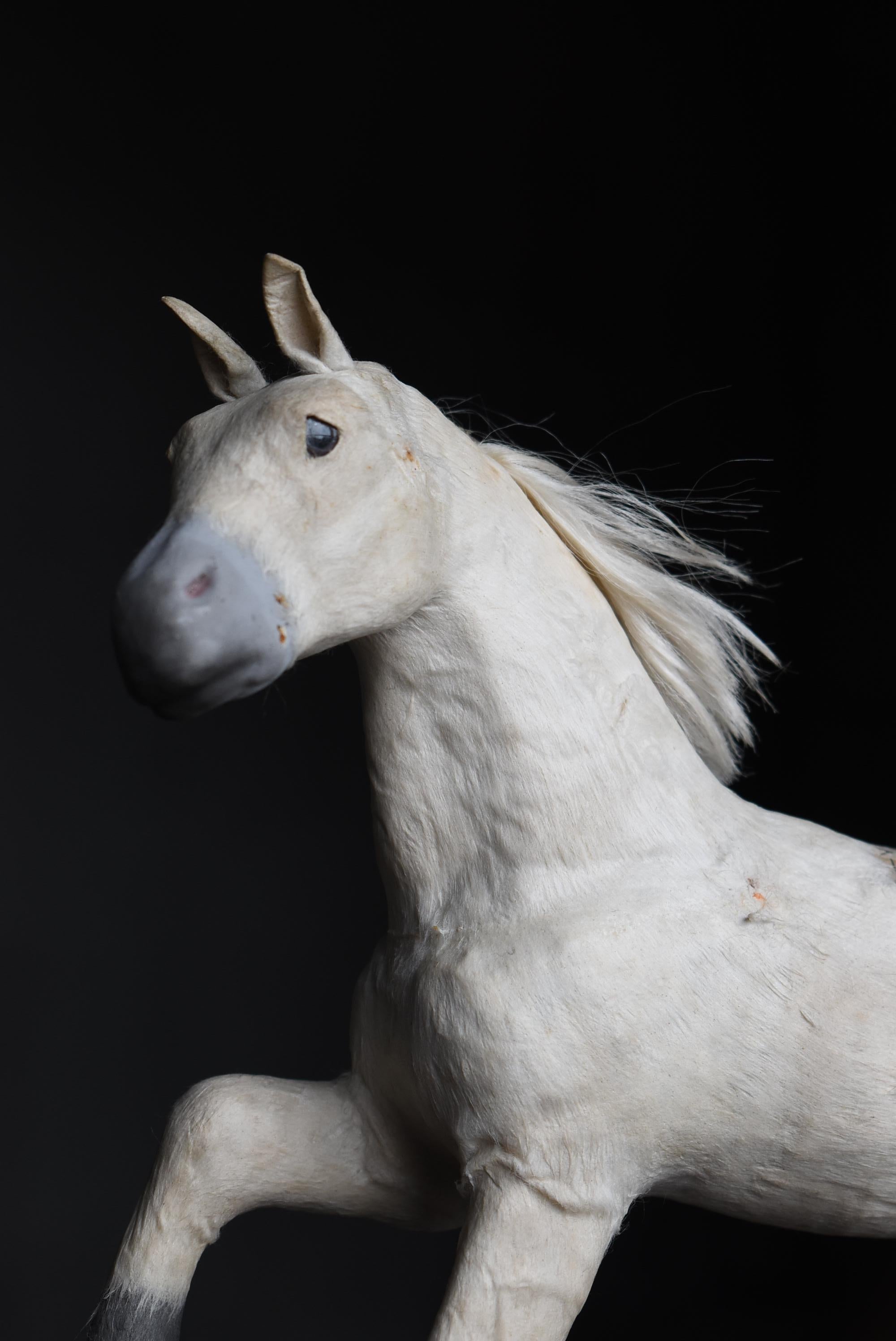 Japanese Antique Horse Object 1920s-1940s / Figurine Mingei Wabisabi For Sale 11