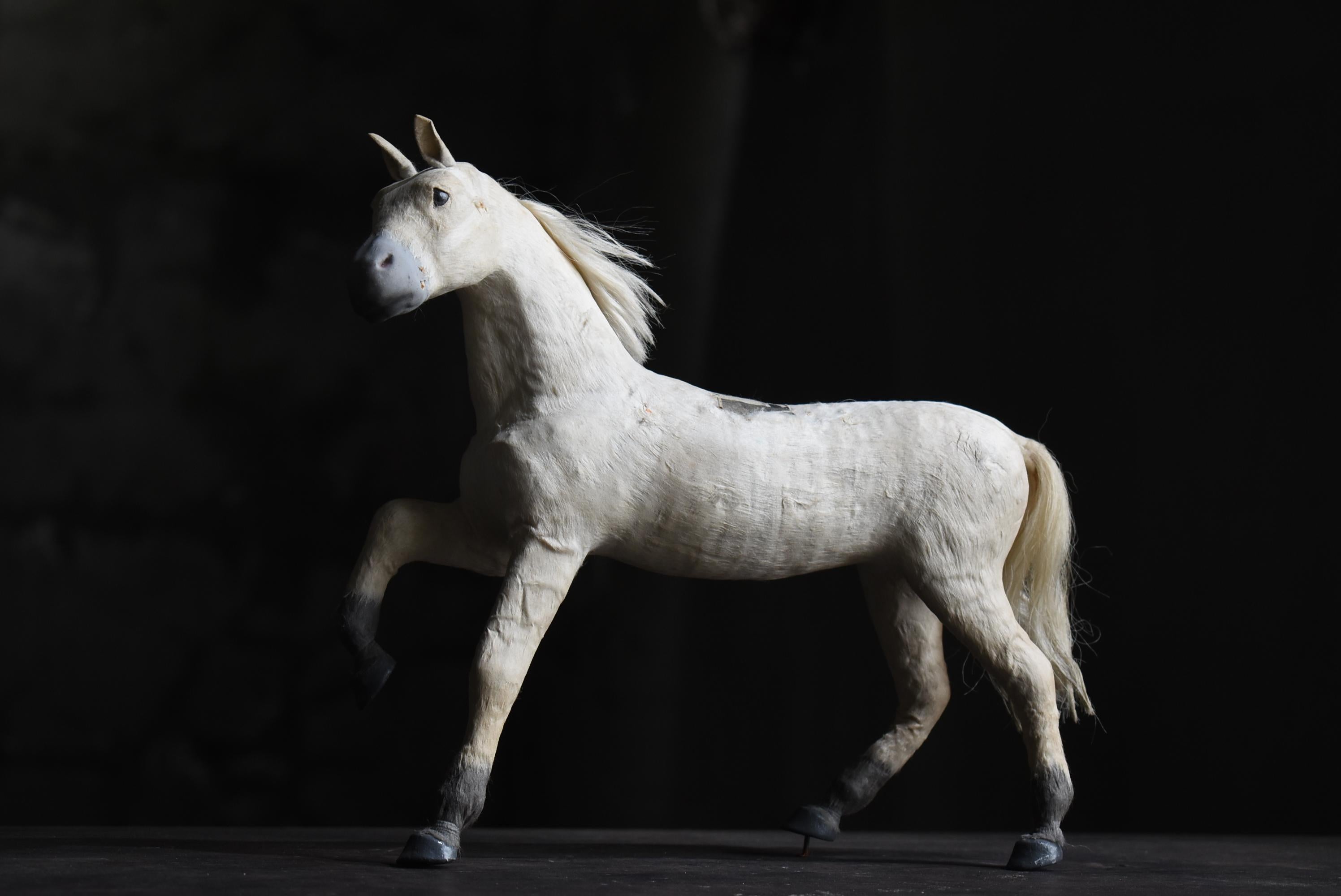 Showa Objet japonais ancien cheval des années 1920-1940 / Figurine Mingei Wabisabi en vente