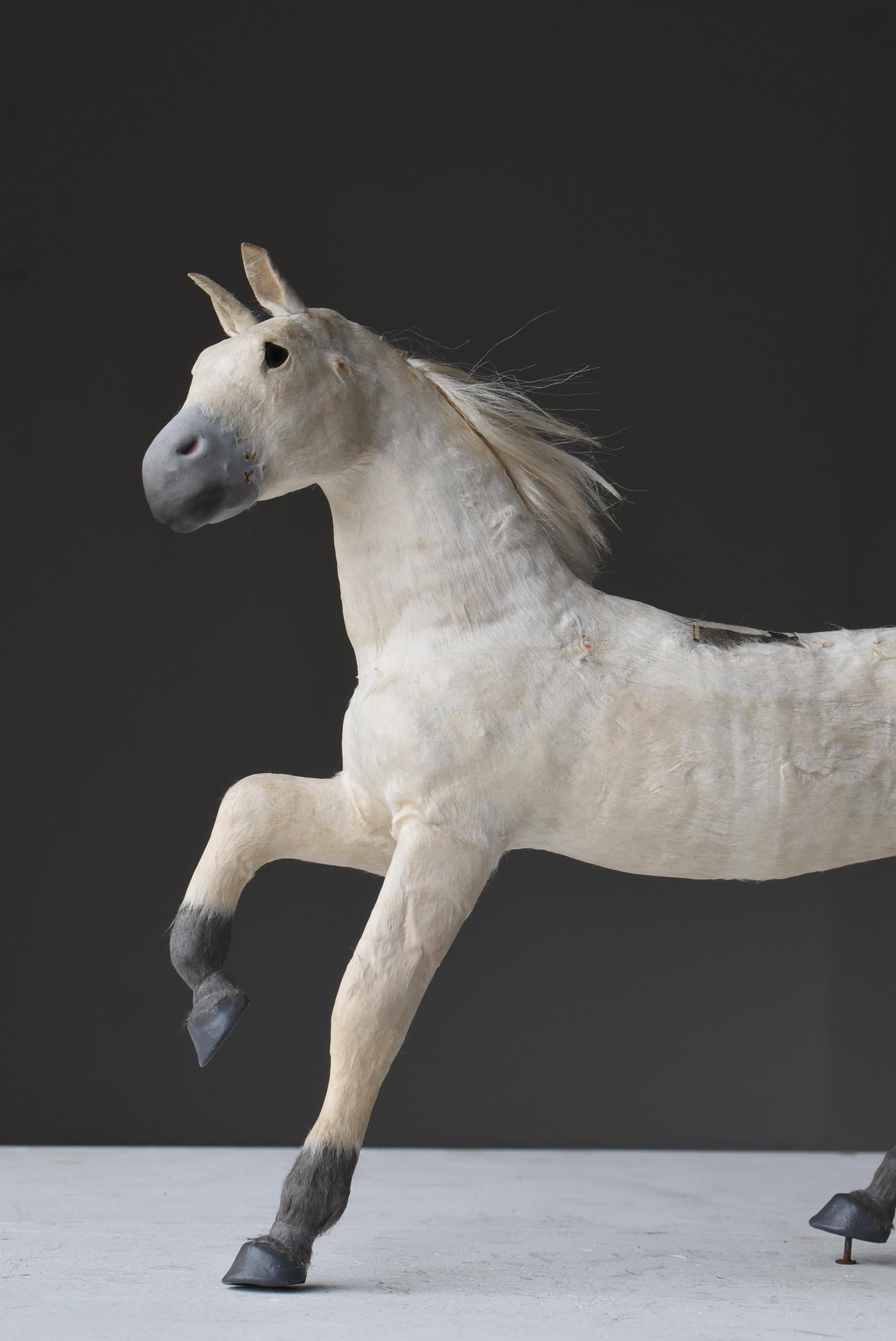 Showa Japanese Antique Horse Object 1920s-1940s / Figurine Mingei Wabisabi For Sale