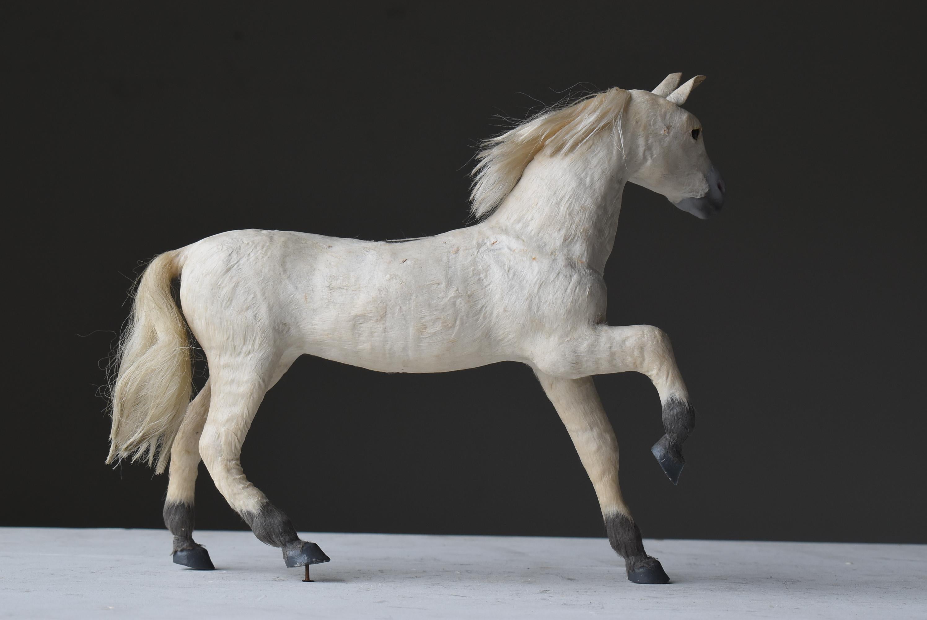 Japanese Antique Horse Object 1920s-1940s / Figurine Mingei Wabisabi For Sale 2