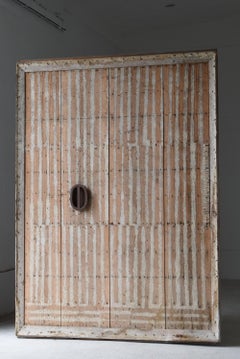 Japanese Antique Huge Door 'Abstract Art' 1800s-1900s/Architecture Wabi-Sabi