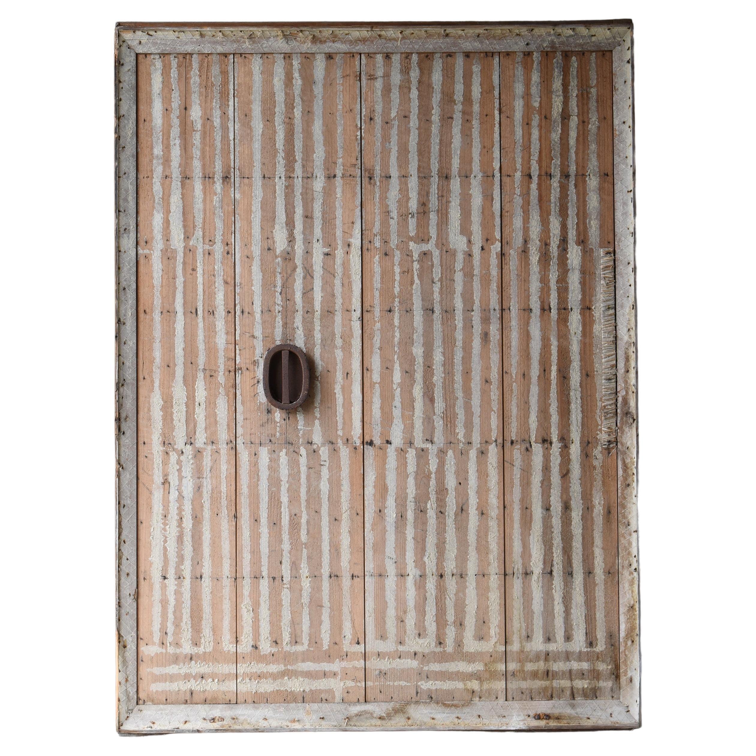 Japanese Antique Huge Door 'Abstract Art' 1800s-1900s/Architecture Wabi-Sabi