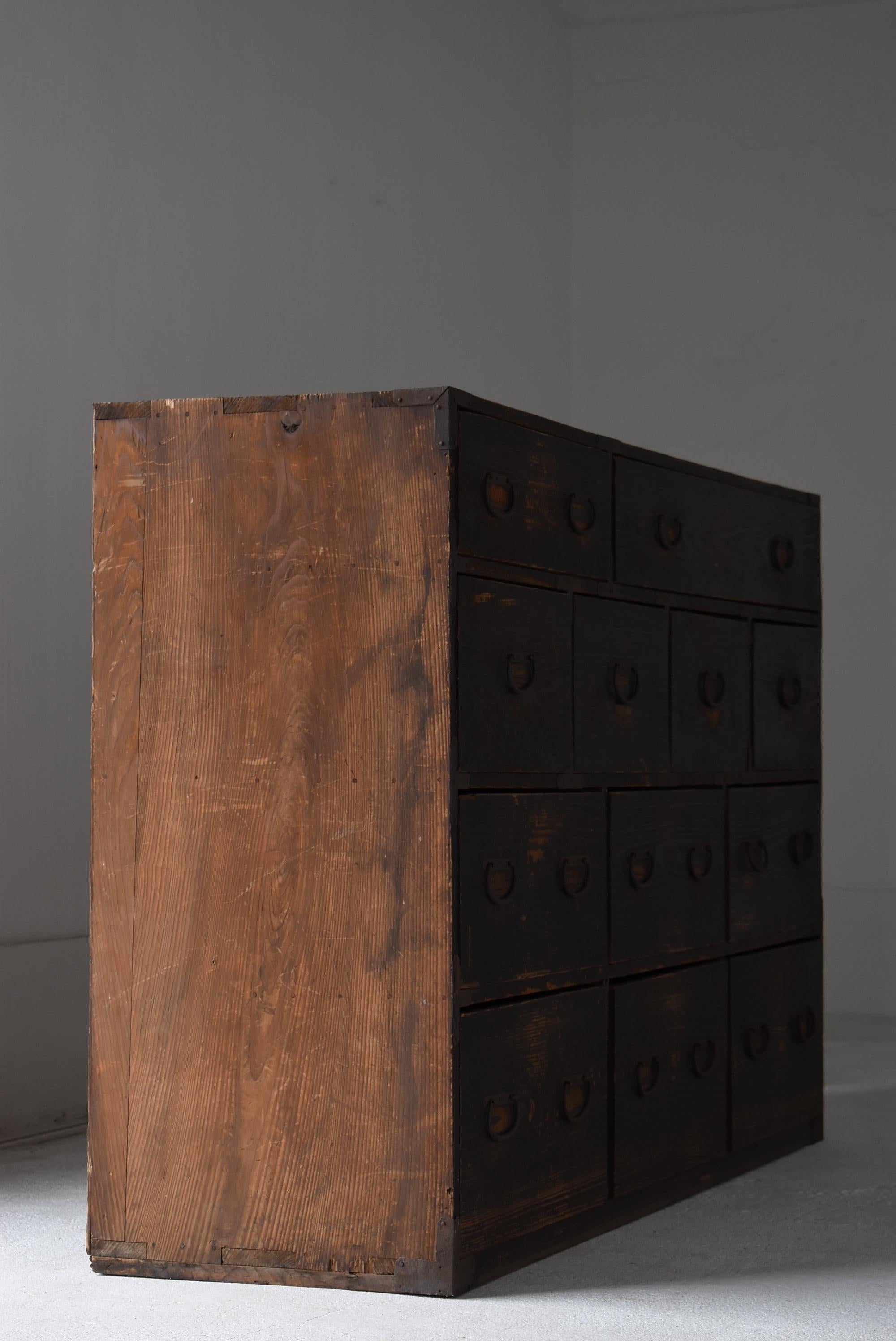 Japanese Antique Huge Drawer 1860s-1900s / Sideboard Tansu Wabi Sabi 5