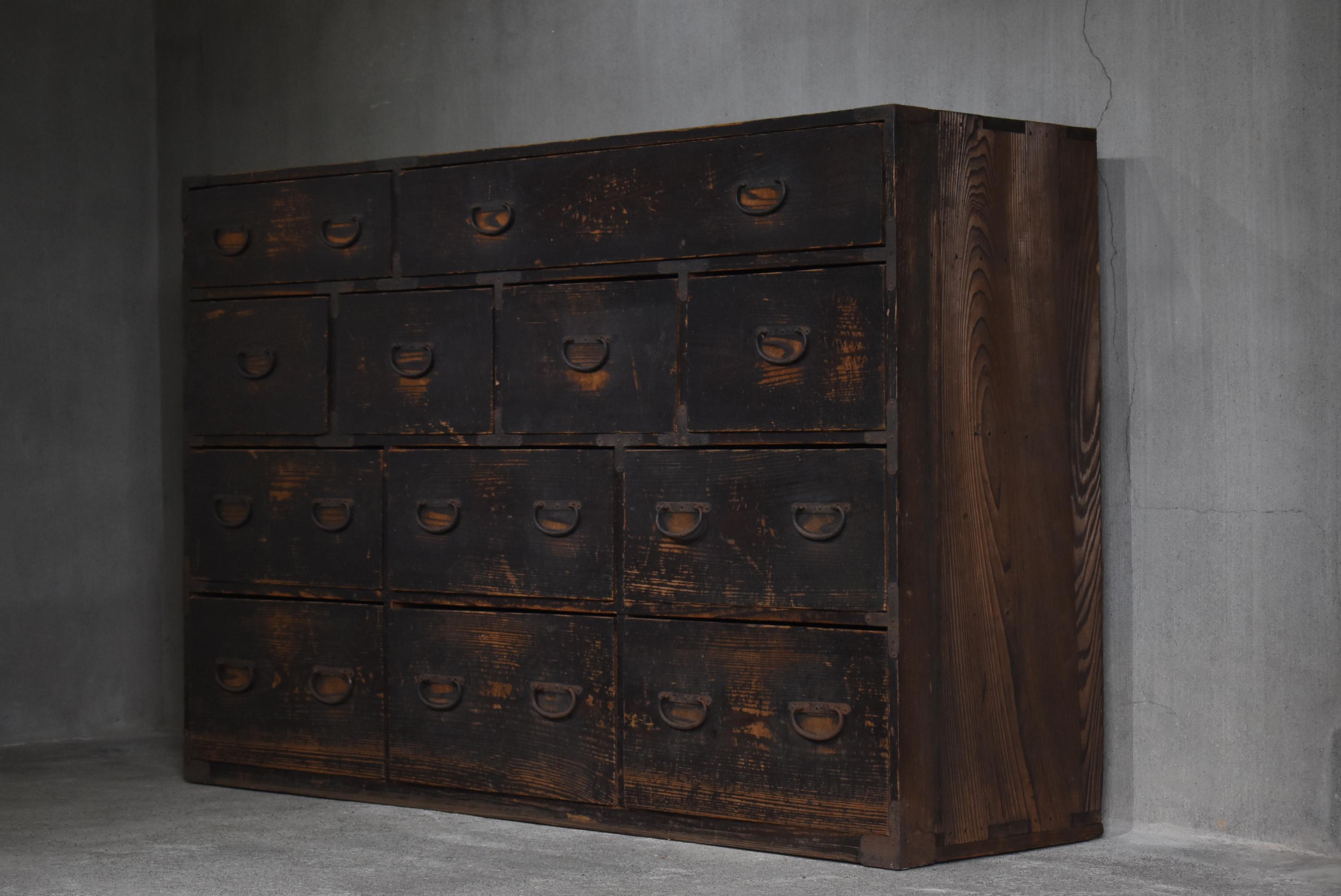 Japanese Antique Huge Drawer 1860s-1900s / Sideboard Tansu Wabi Sabi 10