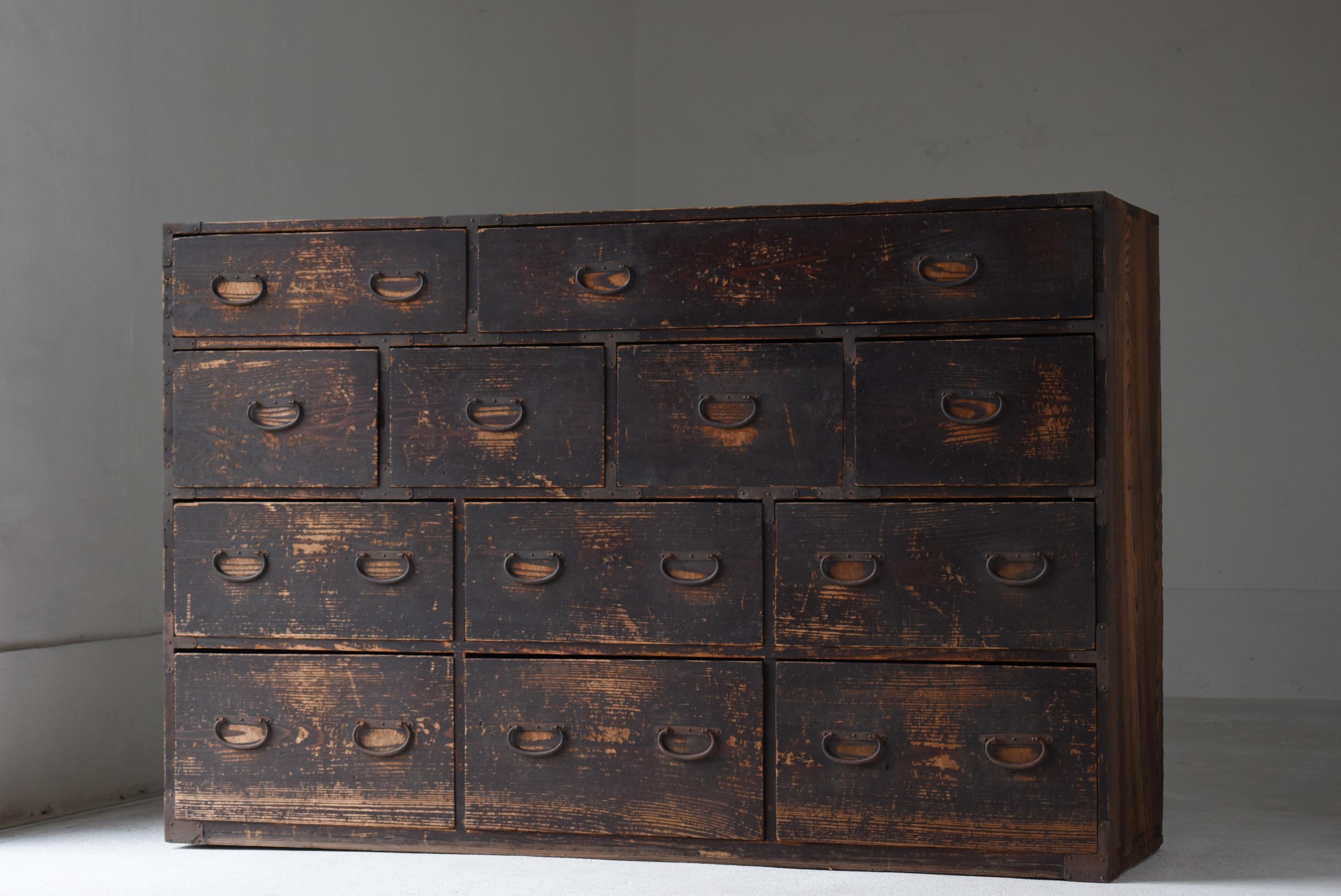 Meiji Japanese Antique Huge Drawer 1860s-1900s / Sideboard Tansu Wabi Sabi