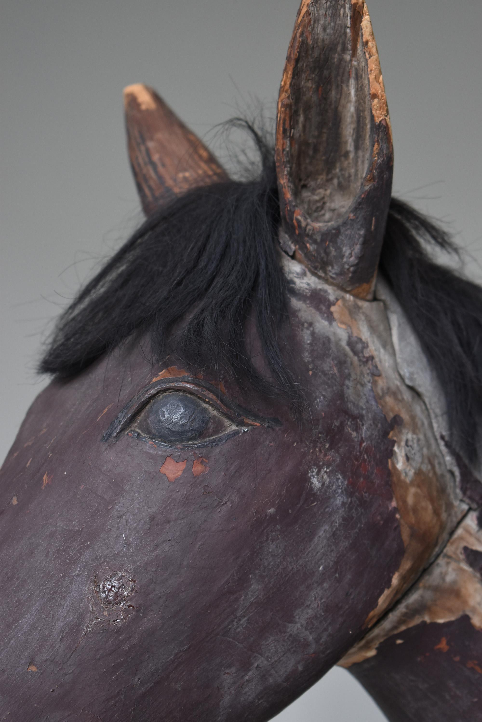 Edo Japanese Antique Huge Horse 
