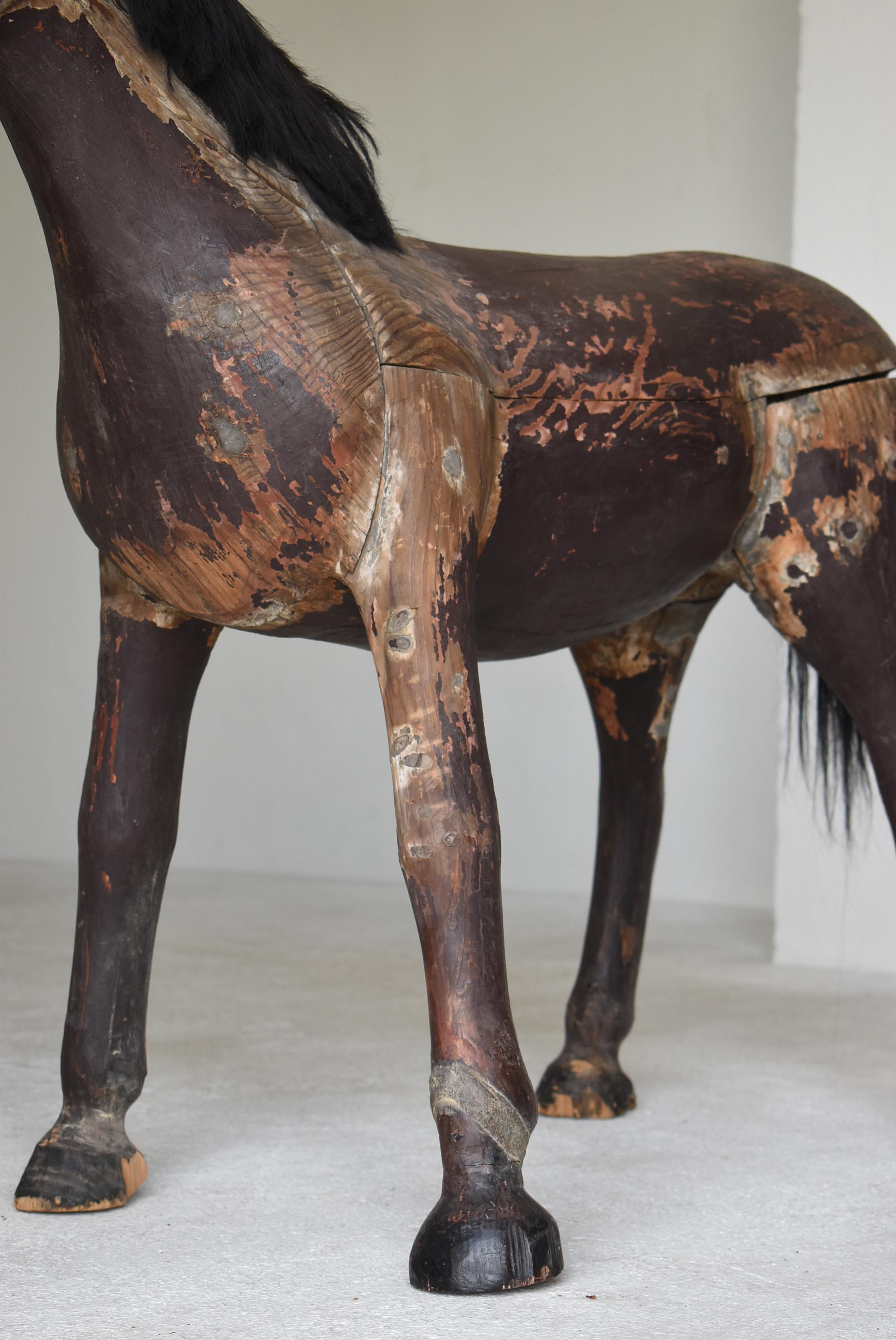 19th Century Japanese Antique Huge Horse 