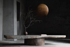 Japanese Antique Huge Low Table 1900s-1940s / Sofa Table Wabi Sabi