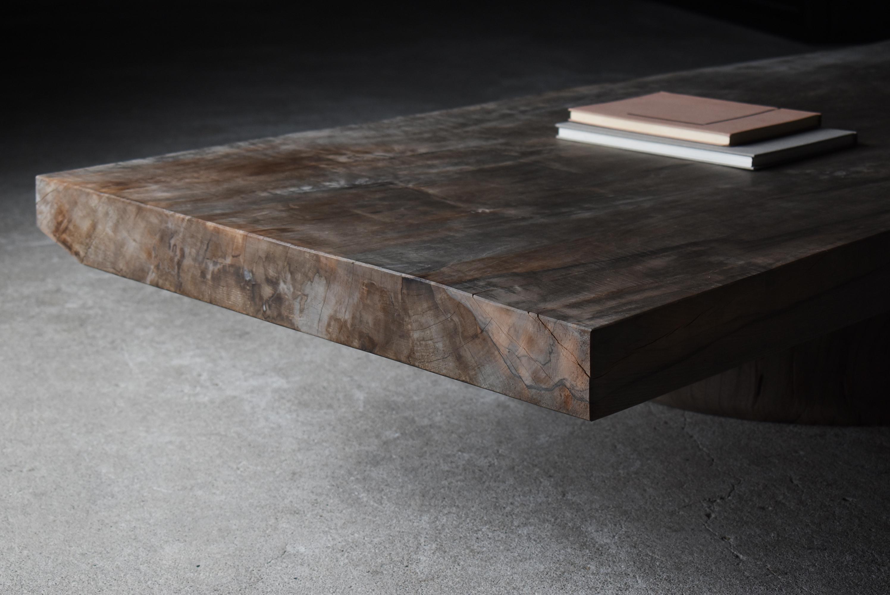 Mesa baja japonesa antigua 1900-1940 / Mesa de sofá Wabi Sabi Carpintería en venta