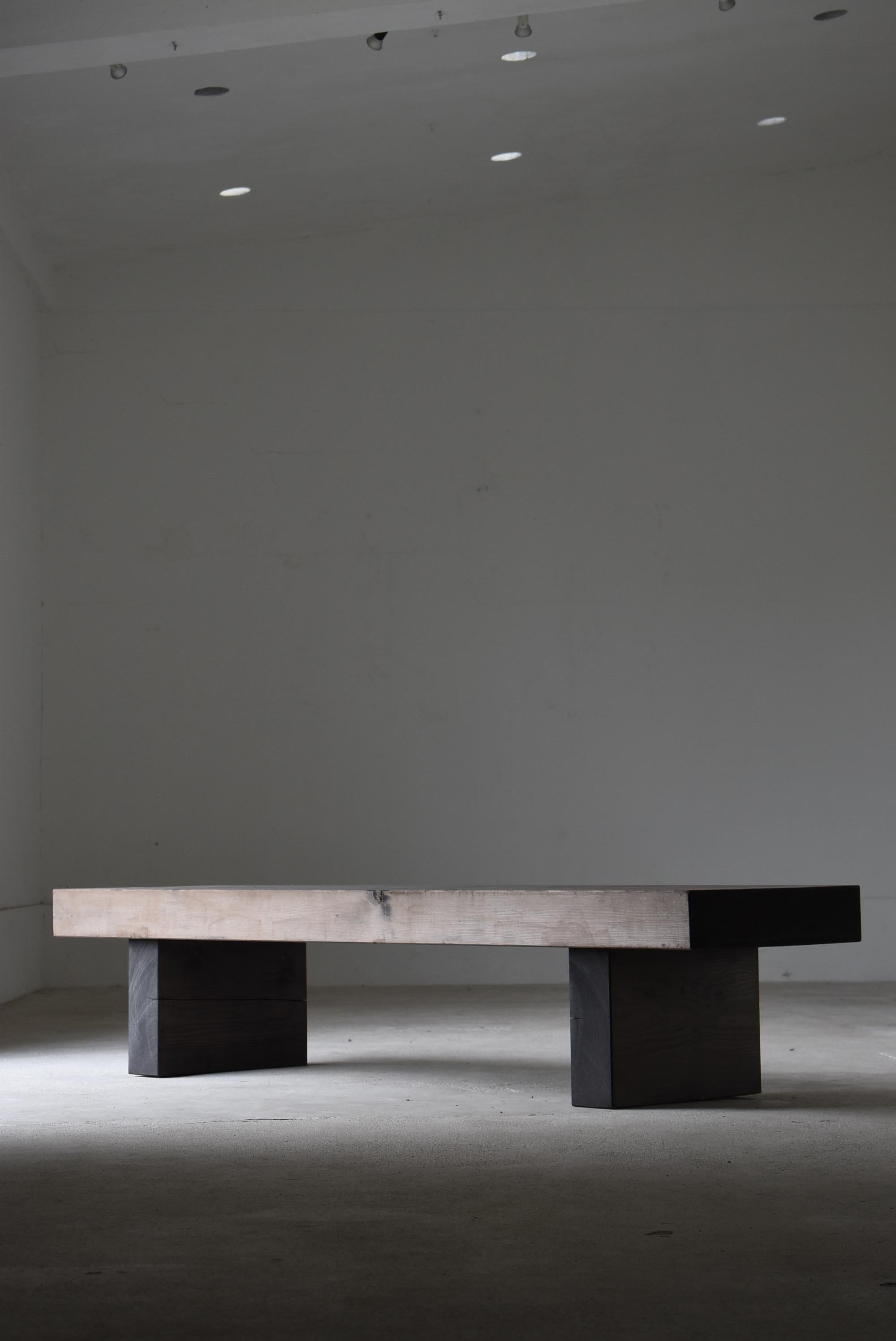 Japanese Old Huge Low Table 1940s-1960s / Sofa Table Wabi Sabi Mingei 4