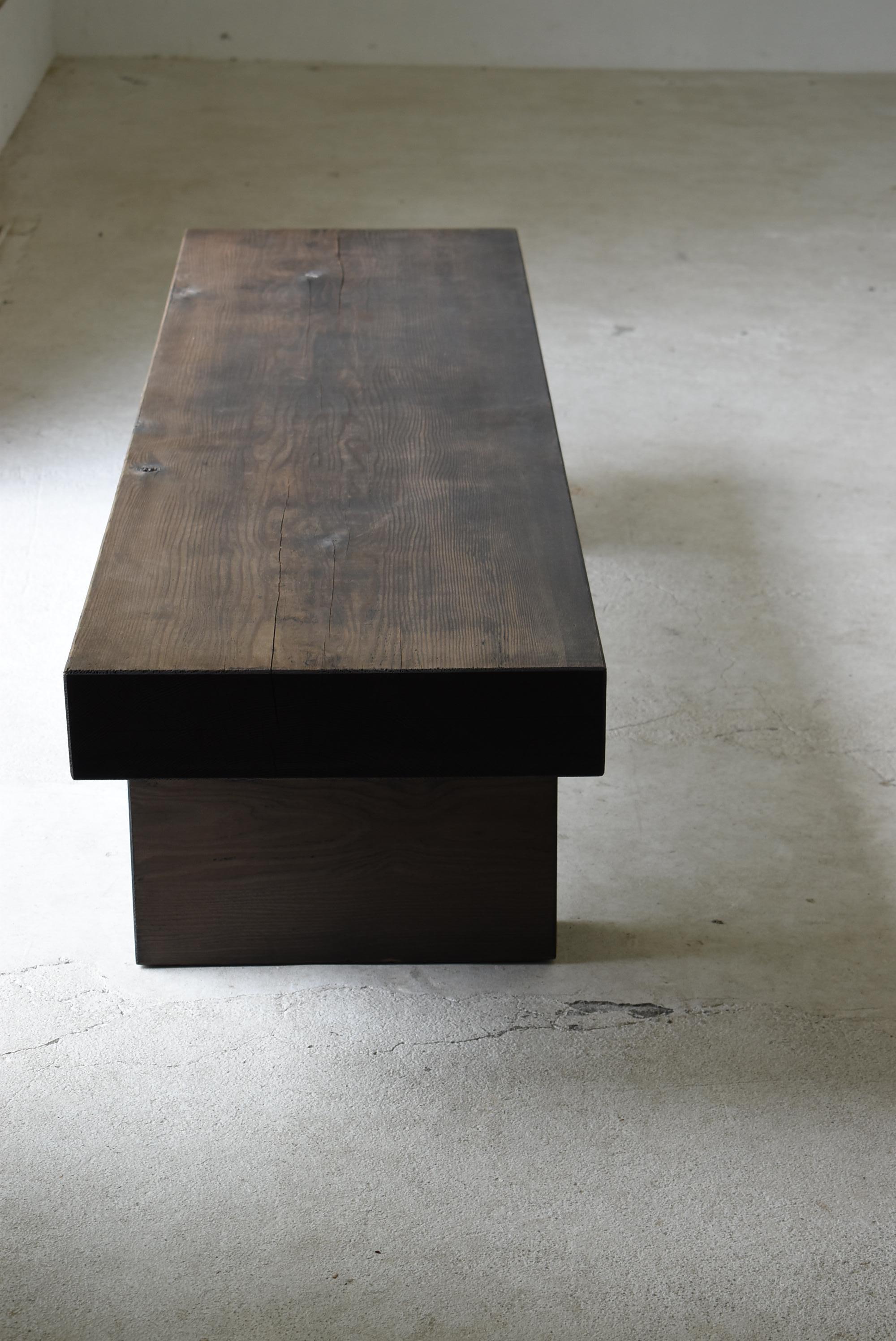 Japanese Old Huge Low Table 1940s-1960s / Sofa Table Wabi Sabi Mingei 1