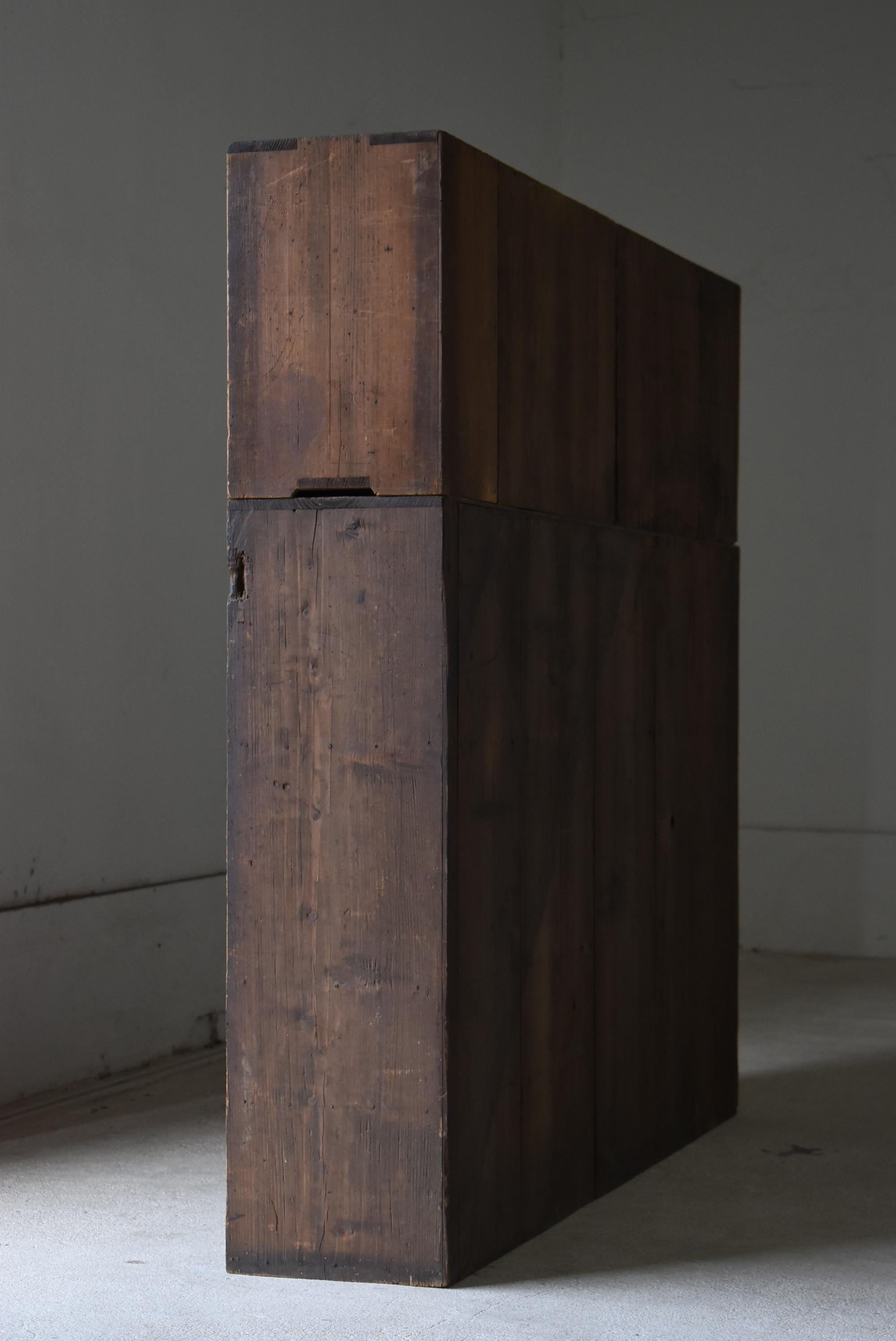 Ancienne médecine japonaise Tansu 1800s-1860s / Commode Wabi Sabi 8