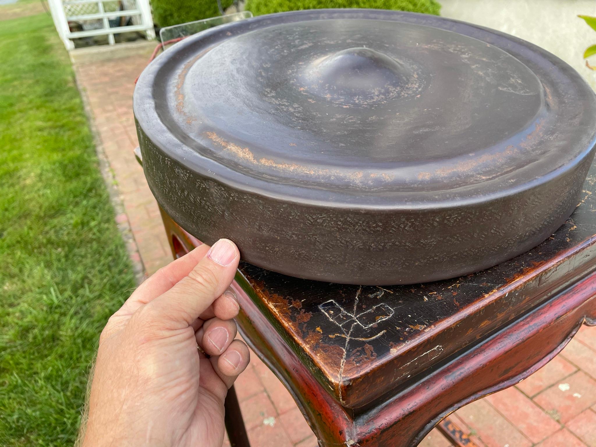20th Century Japanese Antique Huge Old Bronze Gong