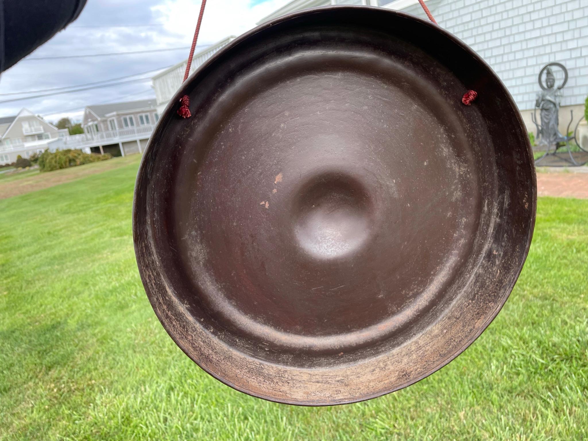 Japanese Antique Huge Old Bronze Gong 2