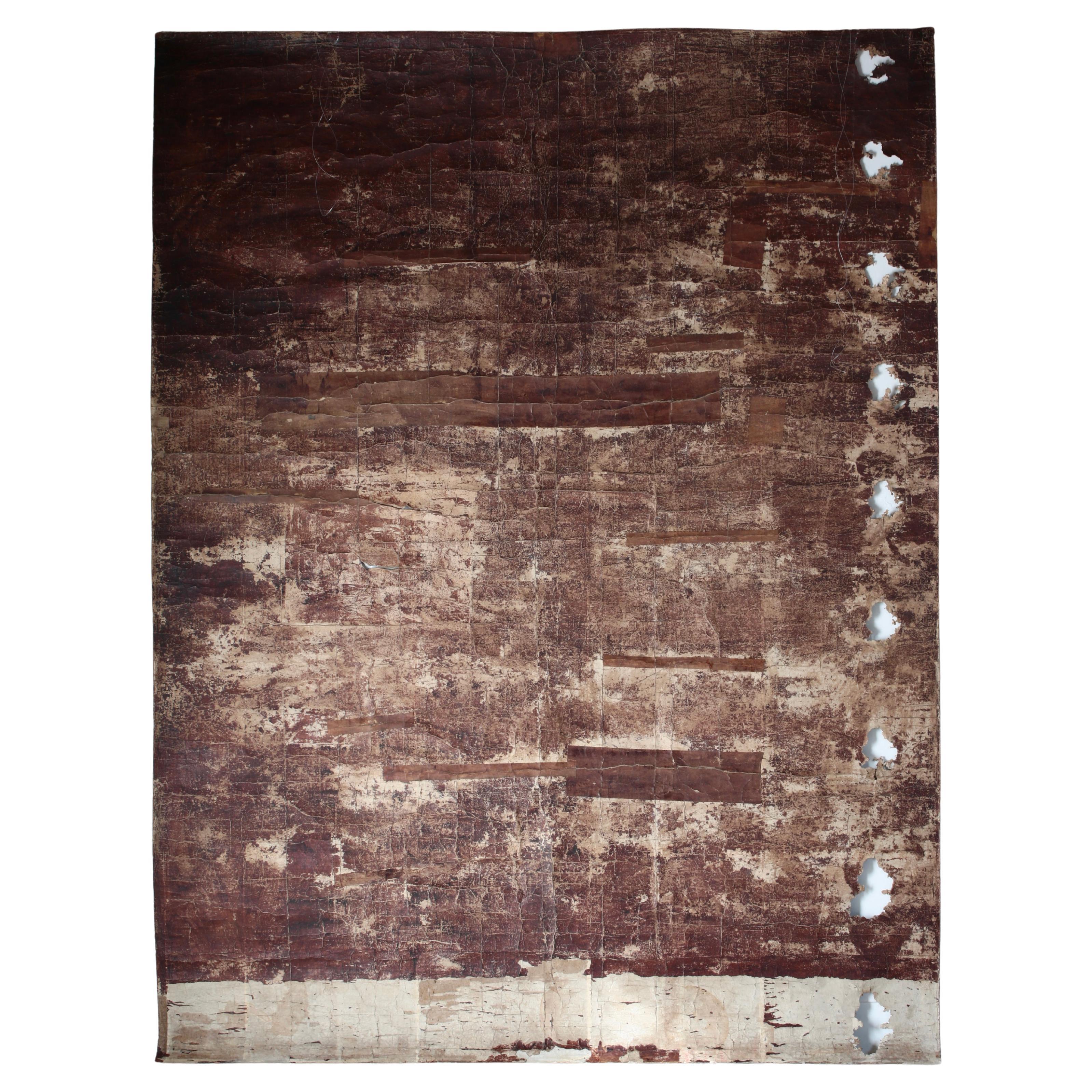 Japanese Antique Huge Paper Boro / Wall Decoration / 1868-1912s / Wabi-sabi