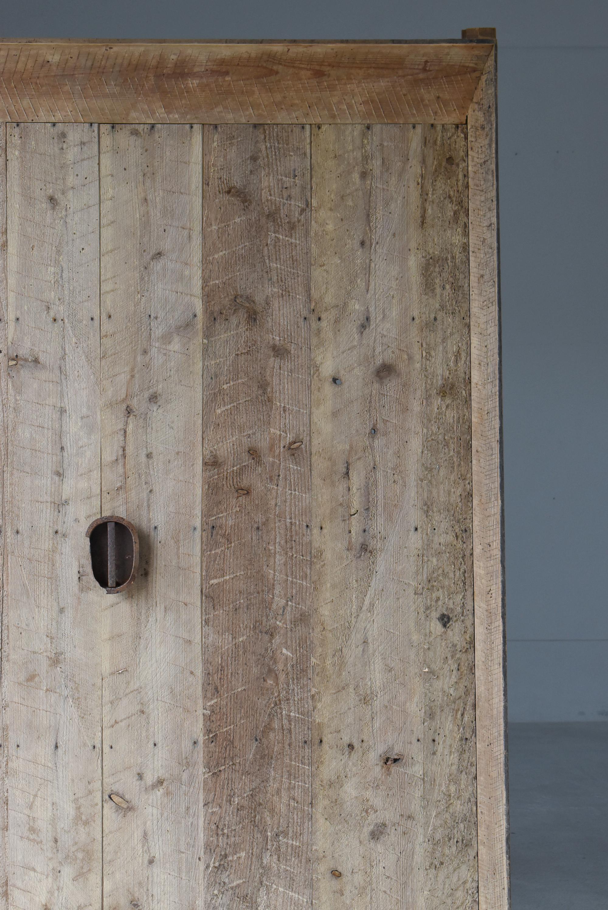 Enorme puerta corredera japonesa antigua o decoración mural 1860-1900 / Wabi Sabi Carpintería en venta