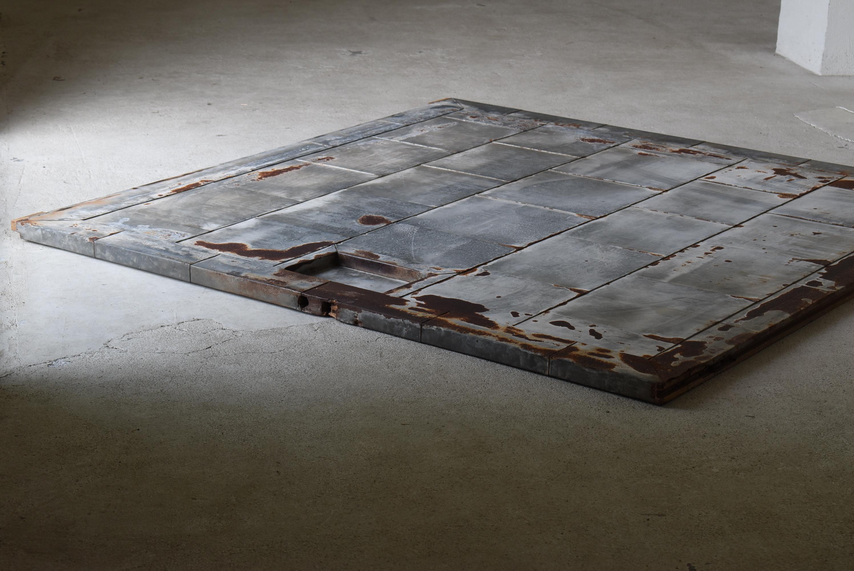 Japanese Antique Huge Tin Plate Door 1860s-1900s / Wabi Sabi 7