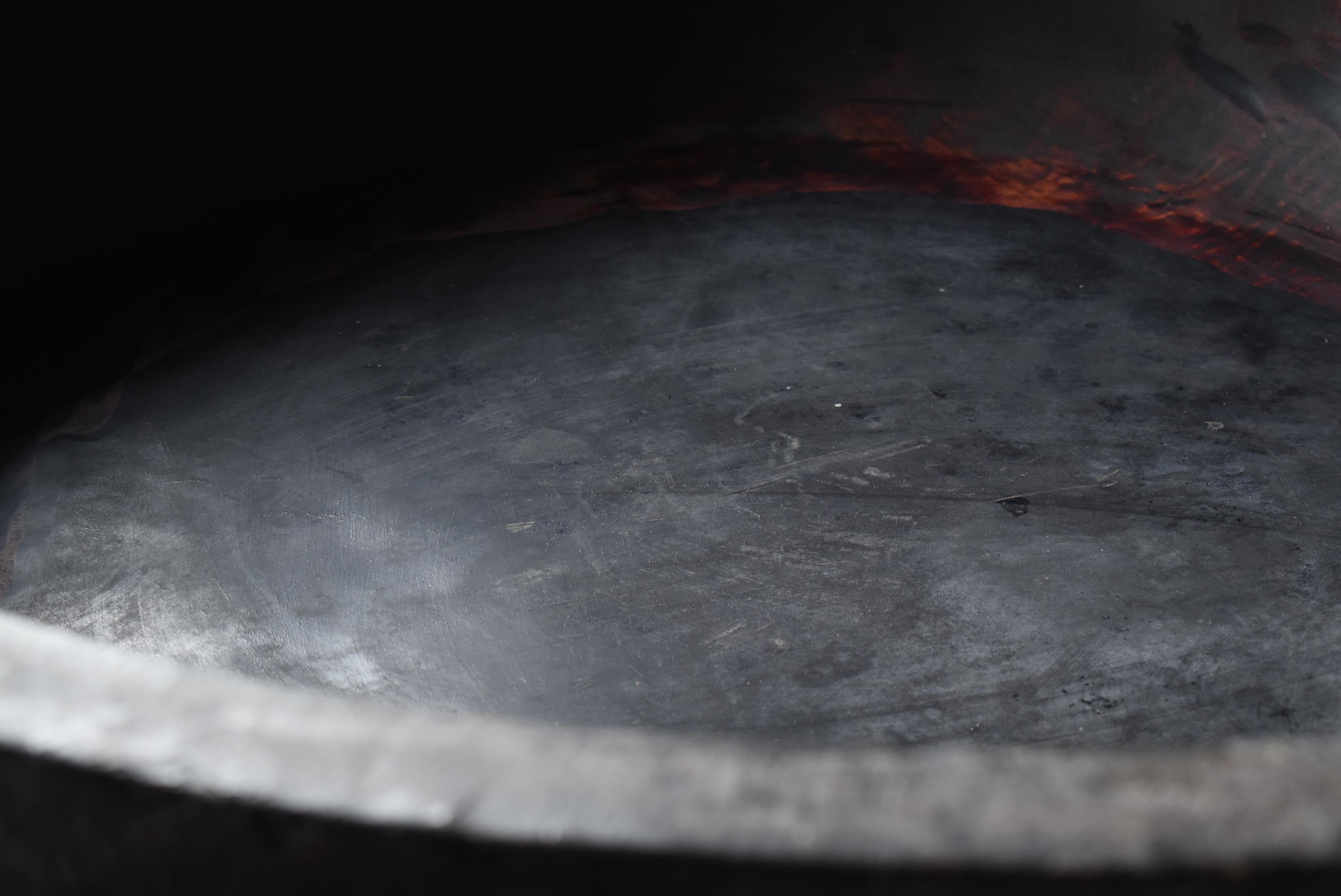 Japanese Antique Huge Wooden Bowl 1906s / Primitive Object Wabisabi Mingei For Sale 8