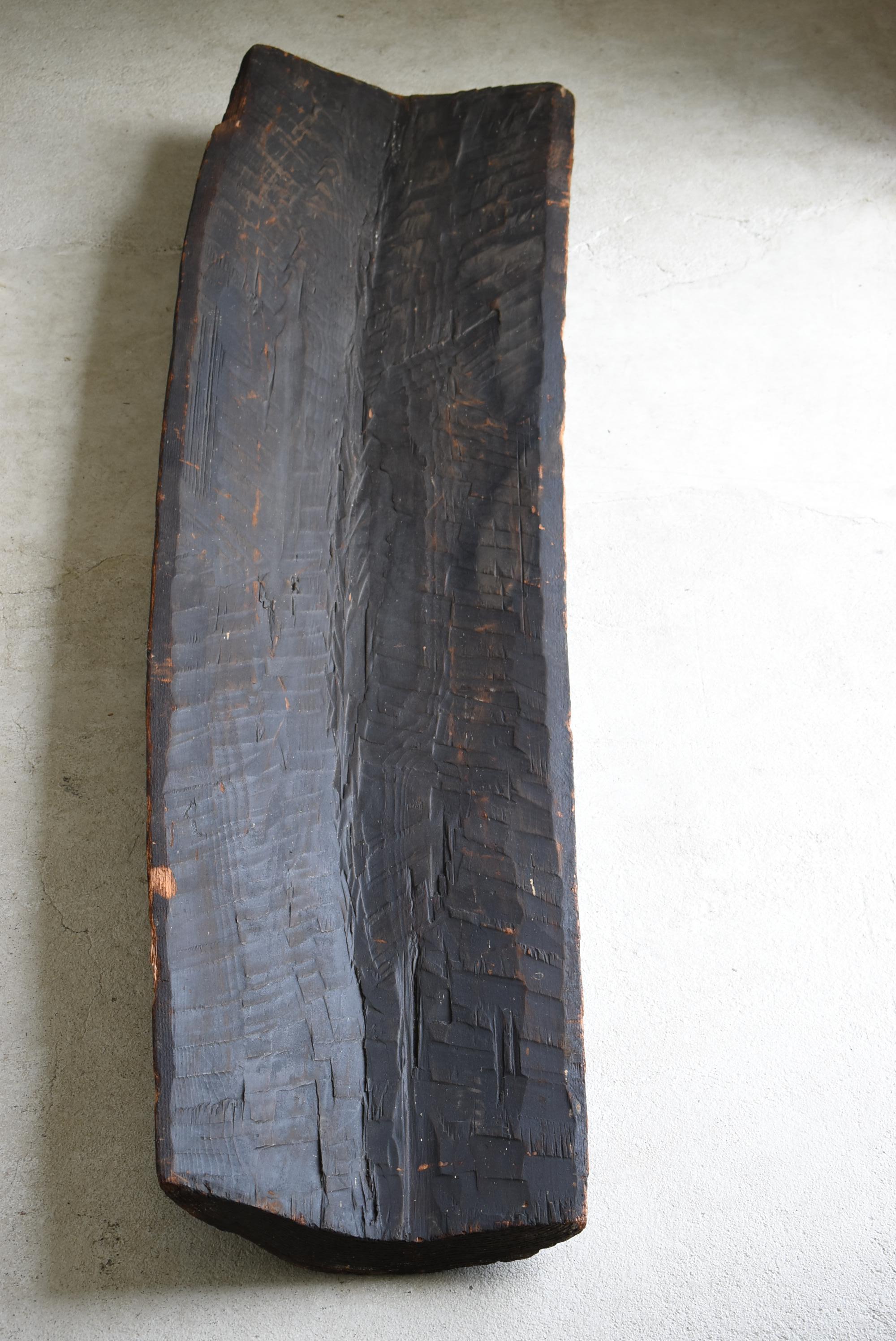 Japanische antike große Holzschale 1800er-1860er Jahre / Wabi Sabi Objekt Mingei  im Angebot 4