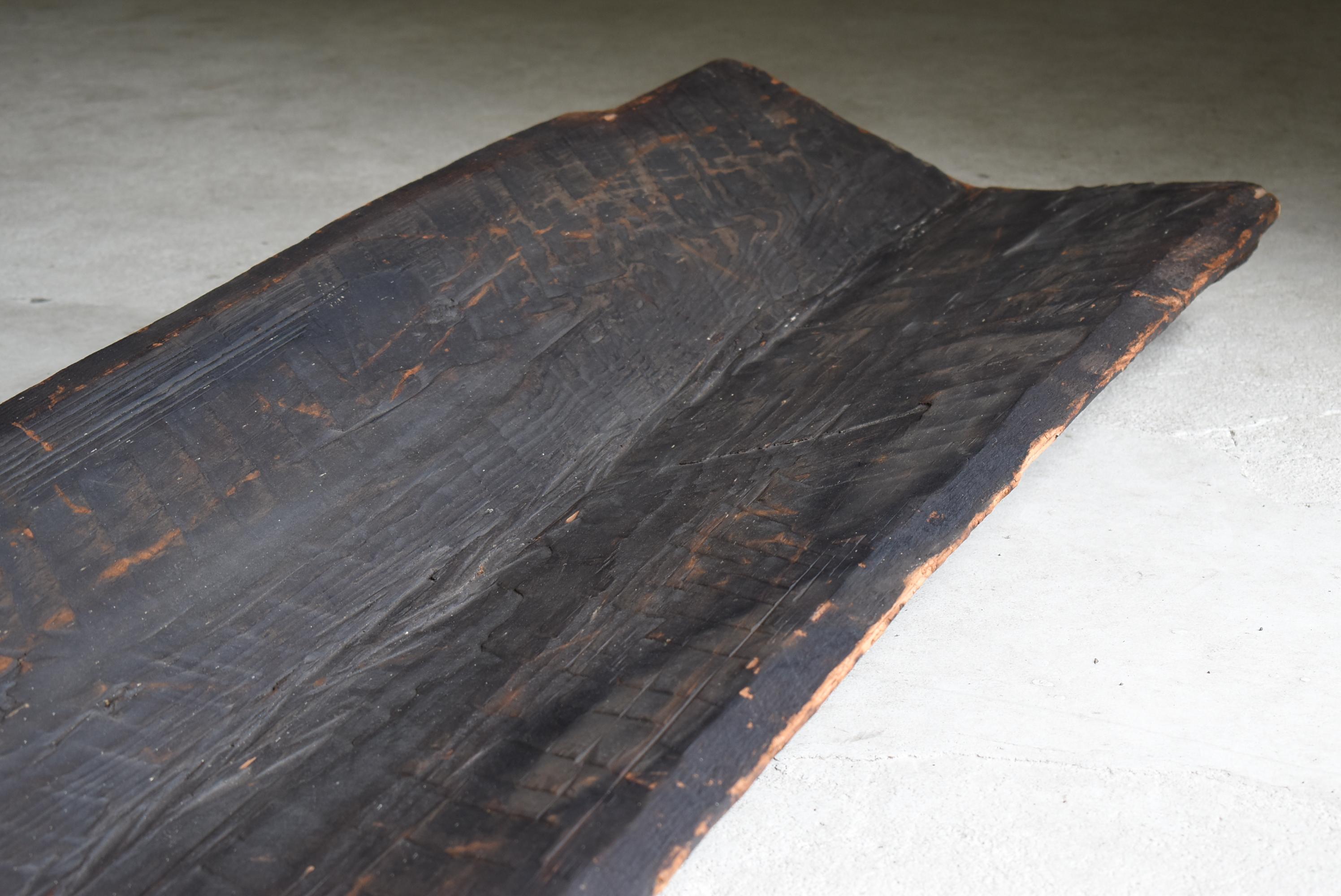 Japanische antike große Holzschale 1800er-1860er Jahre / Wabi Sabi Objekt Mingei  im Angebot 7