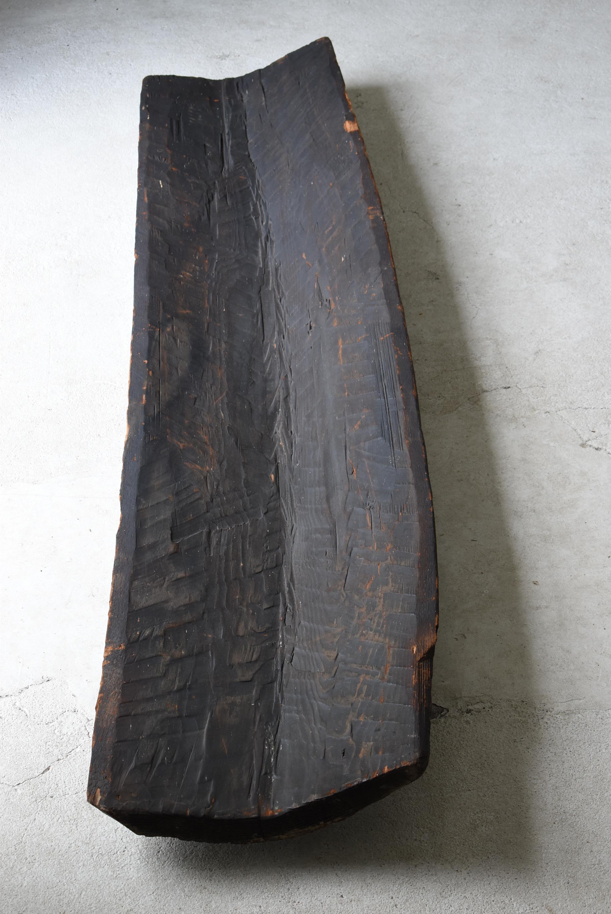 Japanische antike große Holzschale 1800er-1860er Jahre / Wabi Sabi Objekt Mingei  im Angebot 2