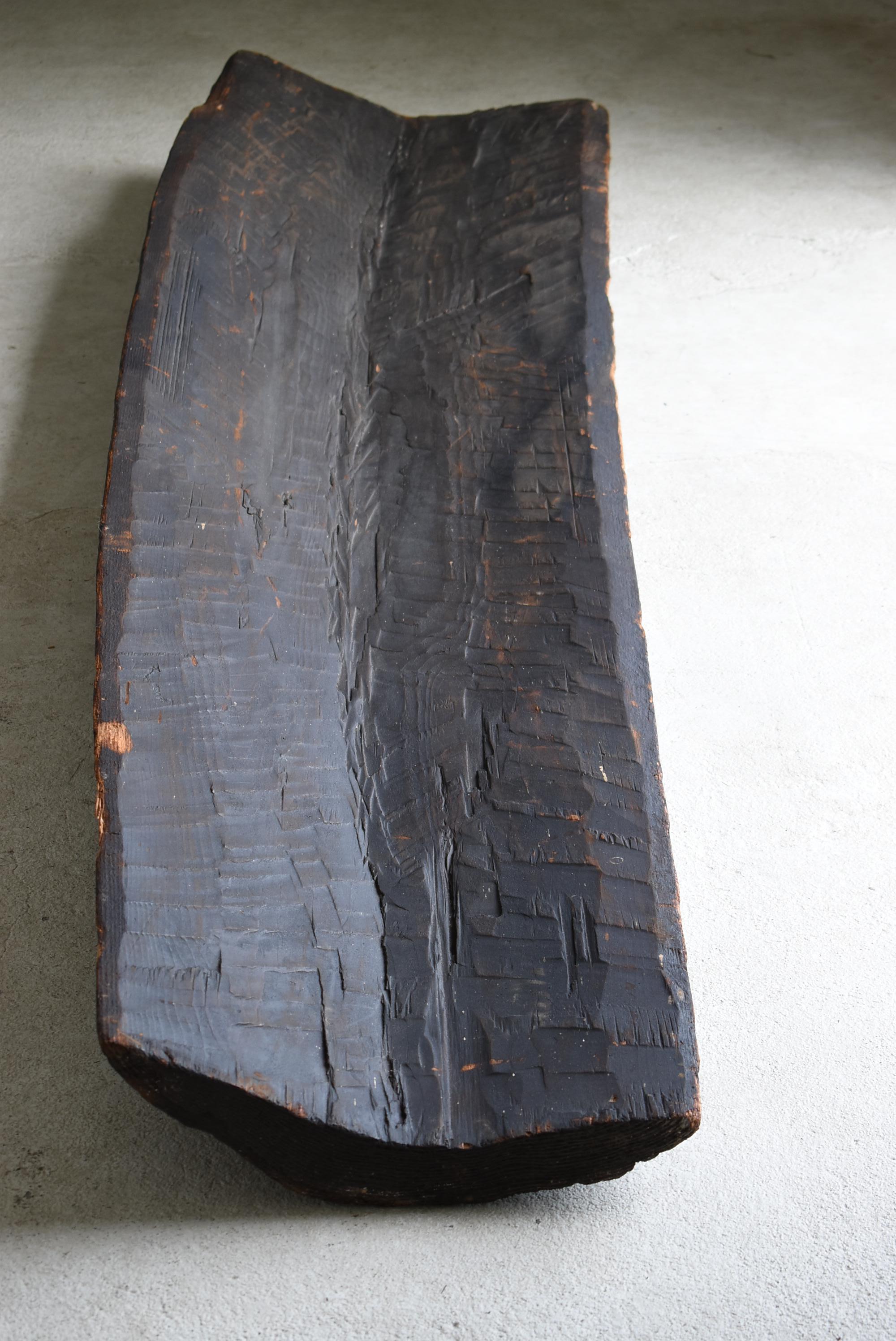 Japanische antike große Holzschale 1800er-1860er Jahre / Wabi Sabi Objekt Mingei  im Angebot 3
