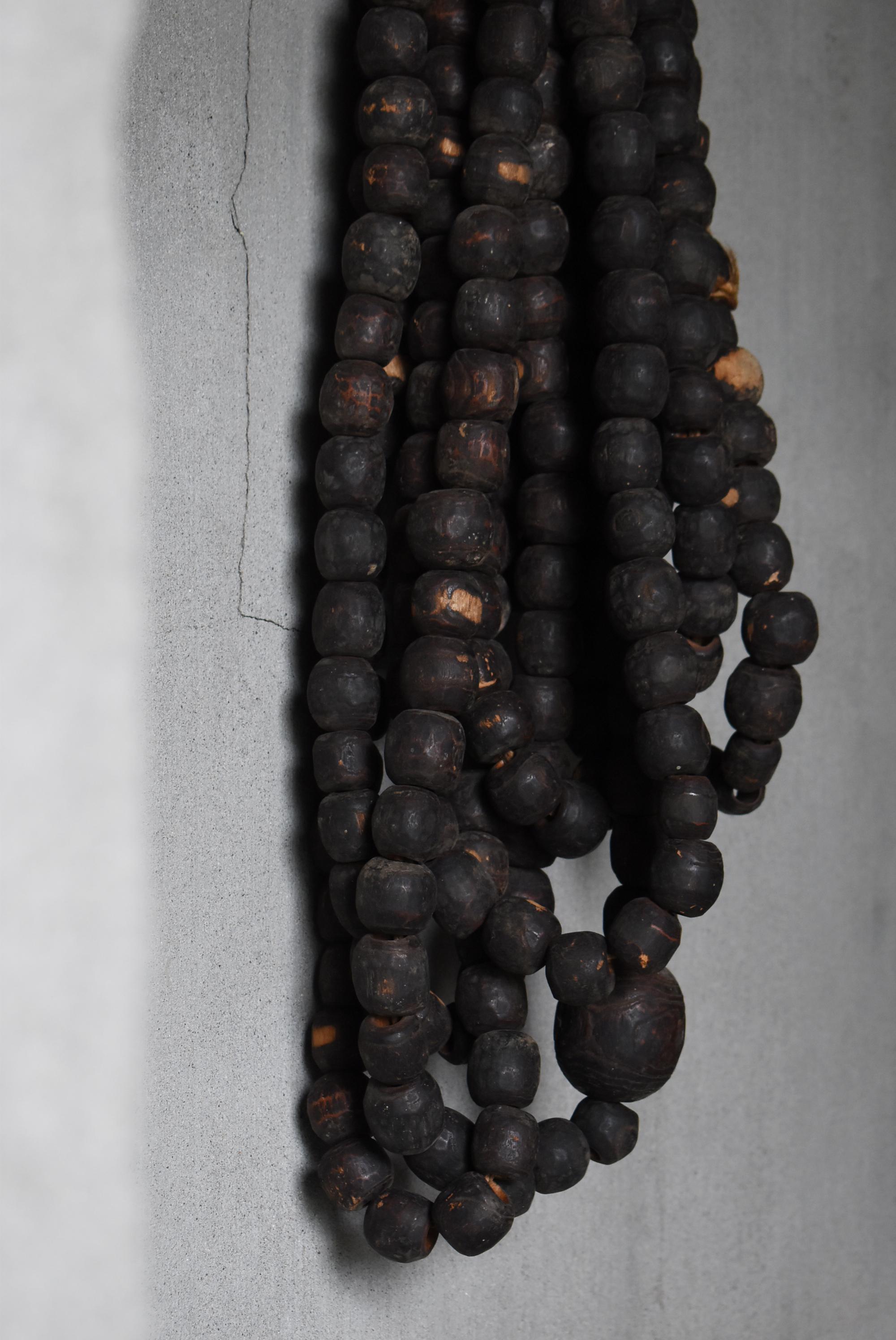 Perles de prière bouddhistes japonaises anciennes Hyakumanben 1830s-1844s / Zen Wabisabi Bon état - En vente à Chōsei District Nagara, JP
