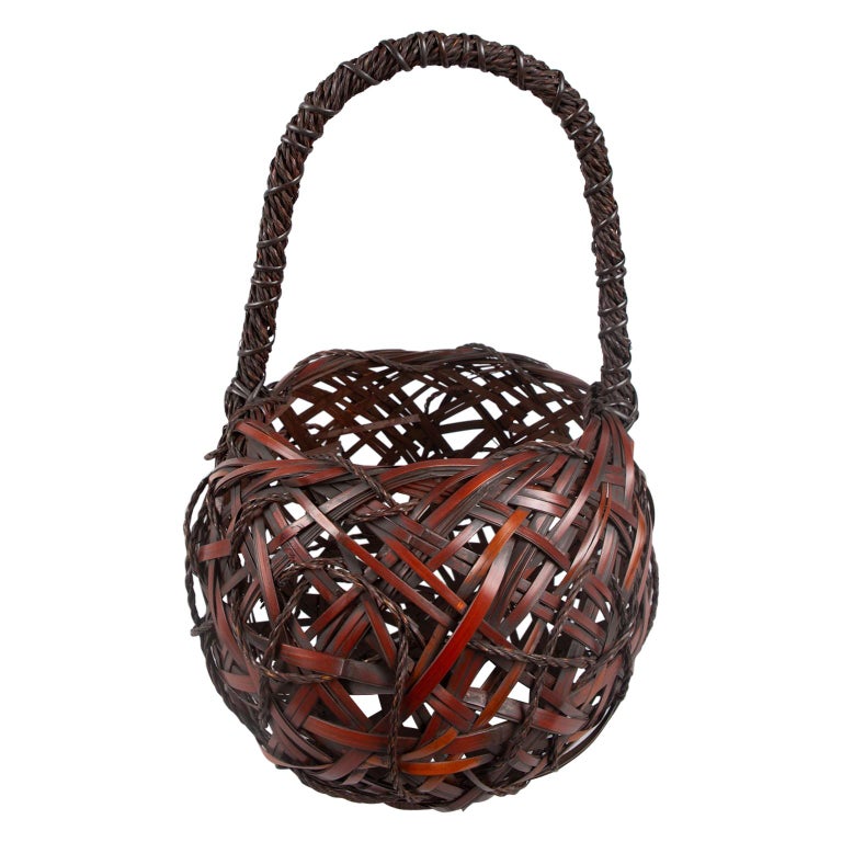 Antique Japanese Bamboo Basket - 50 For Sale on 1stDibs