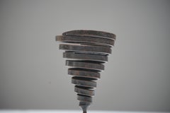 Candelabro Japonés Antiguo de Hierro, Japandi Wabi-Sabi